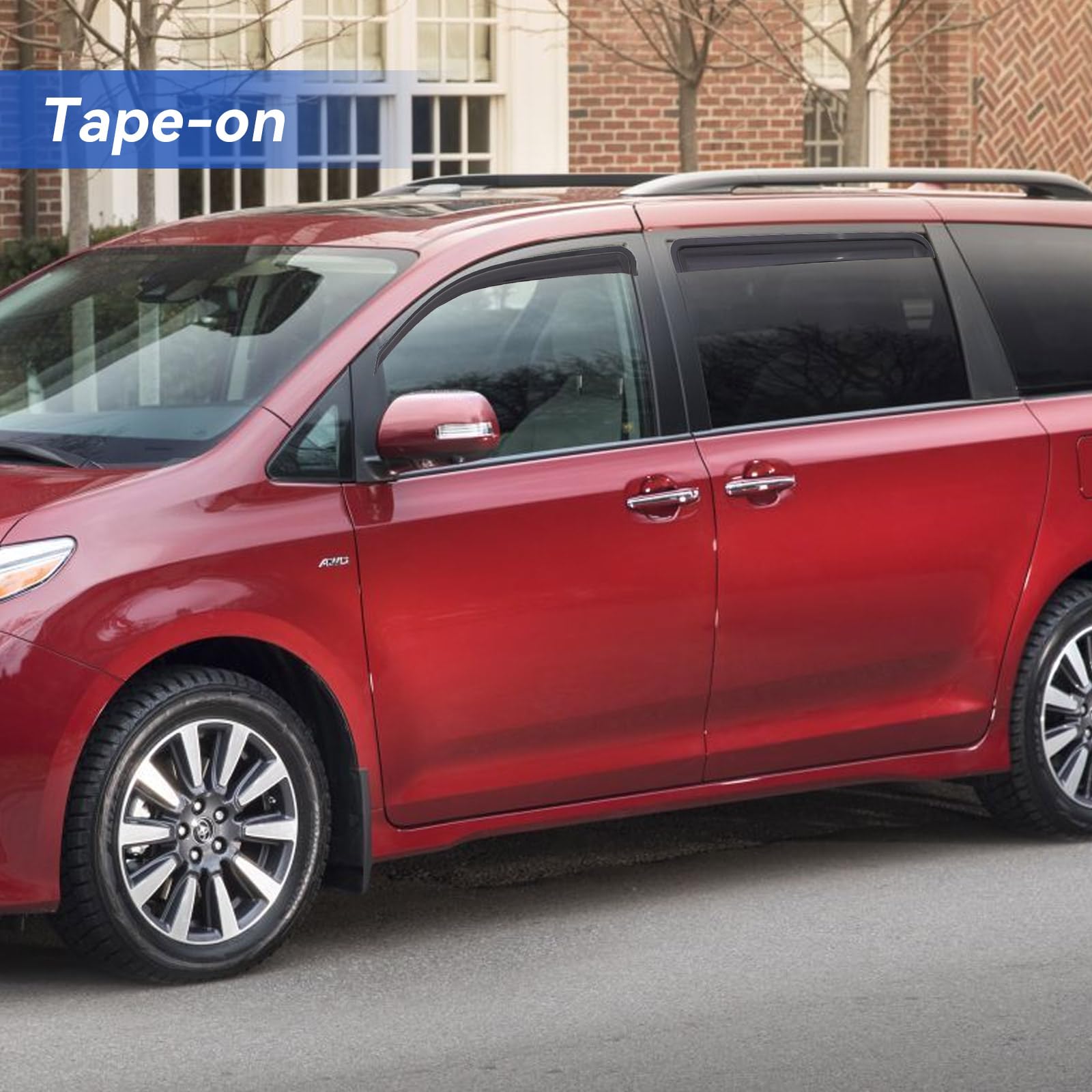 Window Visors Rain Guards Shield for 2011-2020 Toyota Sienna, Out-Channel Window Vent Wind Deflectors Visors Shades for 11-20 Si
