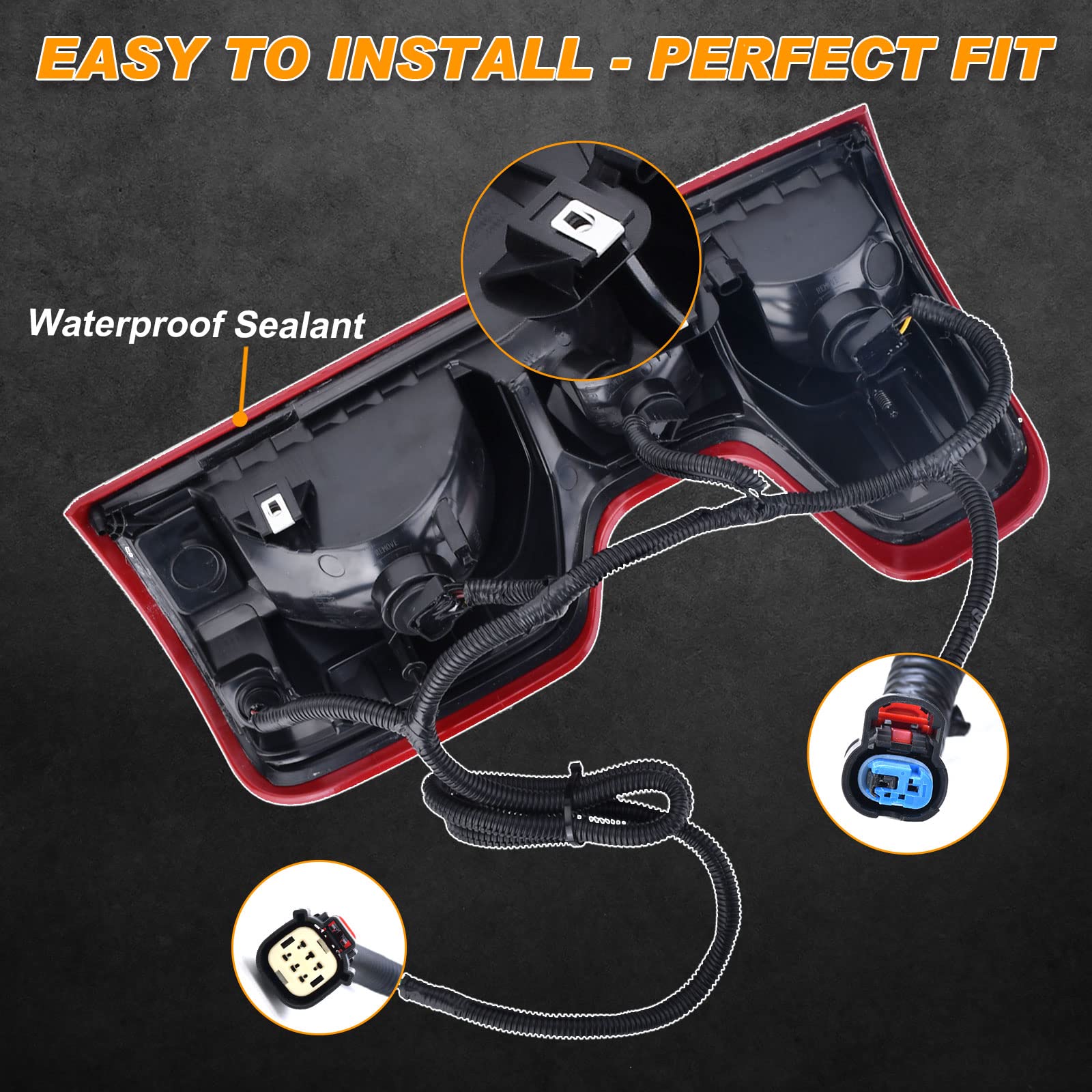 Nakuuly Tail Light Rear Lamp Compatible With 2019 2020 2021 2022 2023 Chevy Silverado 1500 2500Hd 3500Hd Halogen Type Non-Led Mo