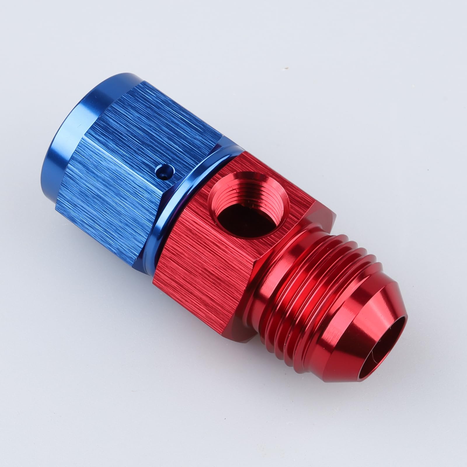 AC PERFORMANCE Aluminum -8 AN Male Flare to -8 AN Female Swivel with 1/8'' NPT Sensor Gauge/Gage Port Fitting, Pressure Take Off