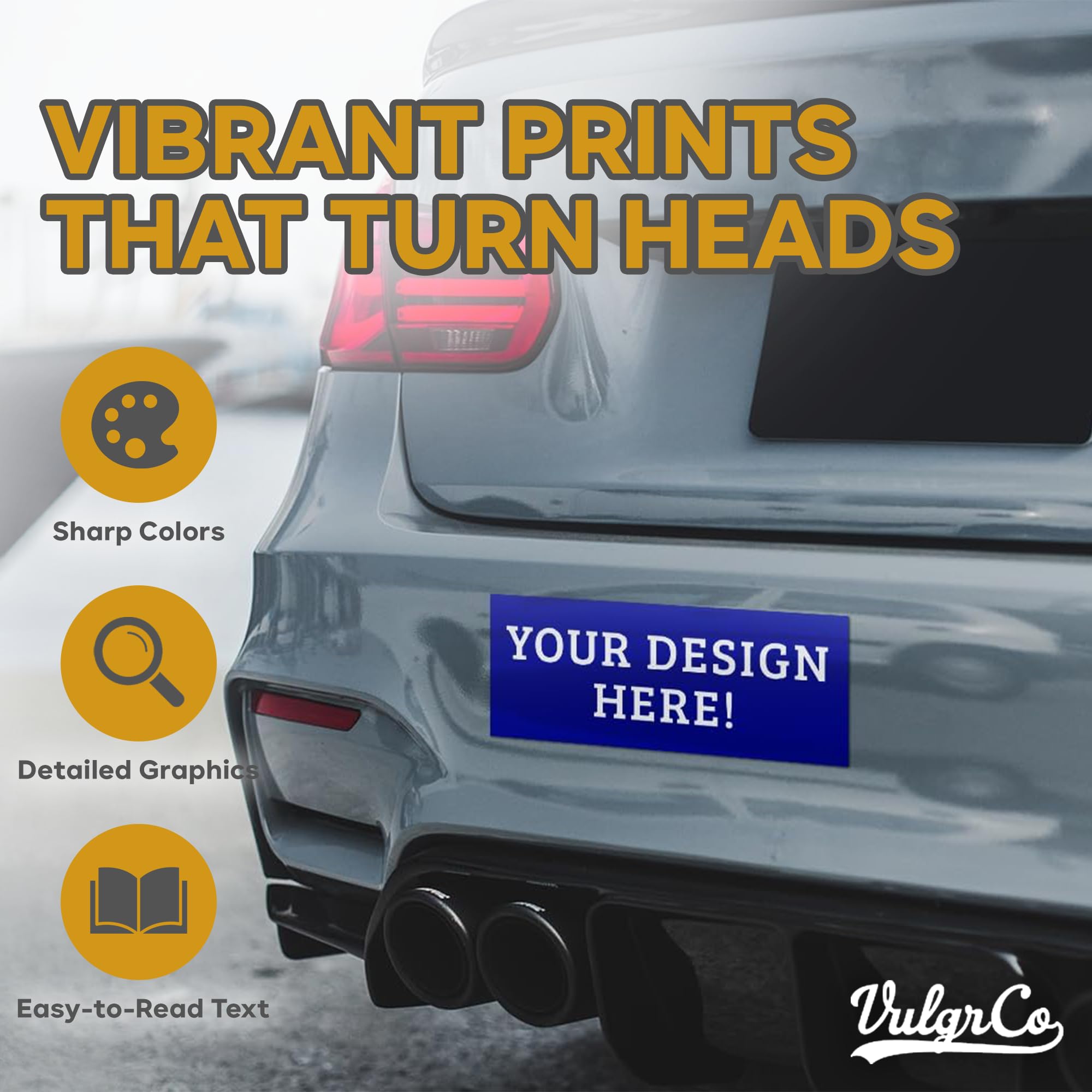 Vulgrco Custom Bumper Stickers For Cars, Weatherproof Vinyl Stickers For Cars, Trucks & Suvs, Design Your Own Personalized Bumpe