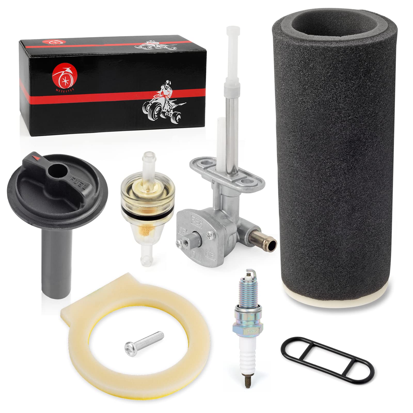 Air Filter Foam & Fuel Valve Petcock & Lever For Yamaha Grizzly 660 2002-2008