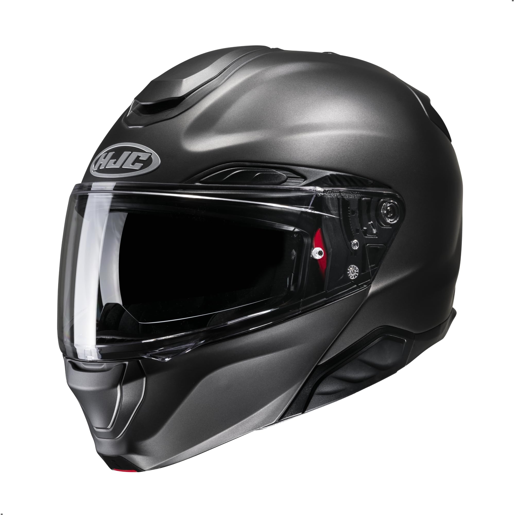 HJC RPHA 91 Solid Modular Motorcycle Helmet with HJ-37 Pinlock Shield, DOT Approved (Semi Flat Titanium, Large)