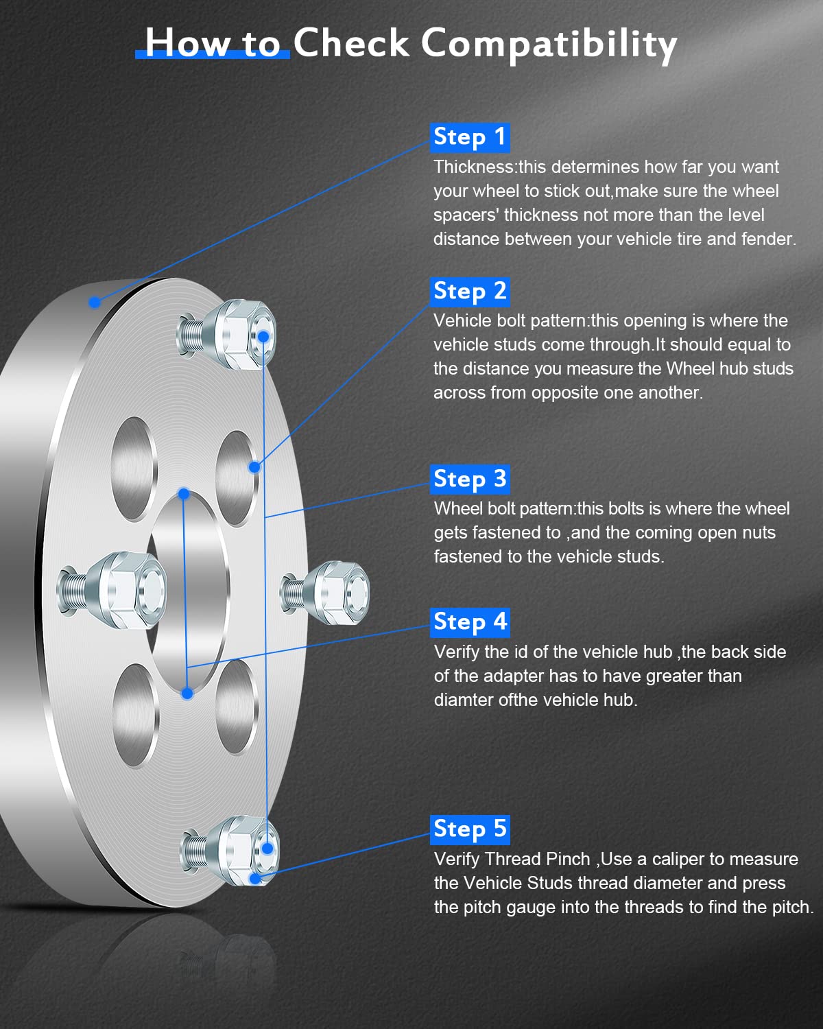 ECCPP 2PCS 4 Lug 1 inch Wheel Spacers Adapters 4x4 to 4x156 10x1.25 64mm Compatible with 2008-2010 for Outlaw 450 2008-2017 for