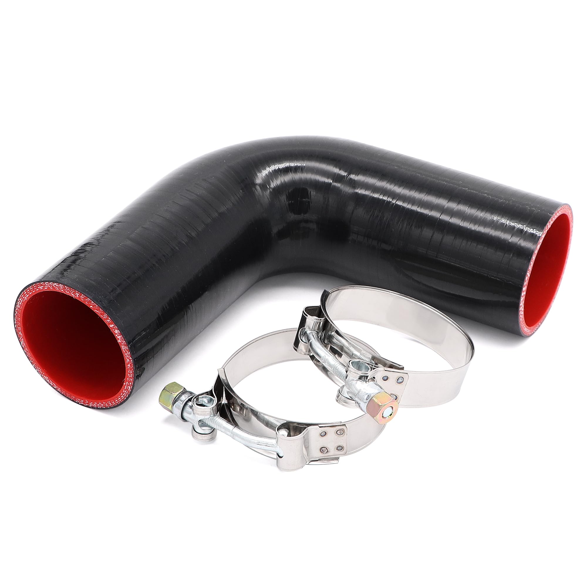 Taukealugs 90 Degree Elbow Coupler Silicone Hose 4-Ply 2.25-Inch(57Mm) For Turbo/Intercooler/Intake Piping,Length 120Mm Thicknes