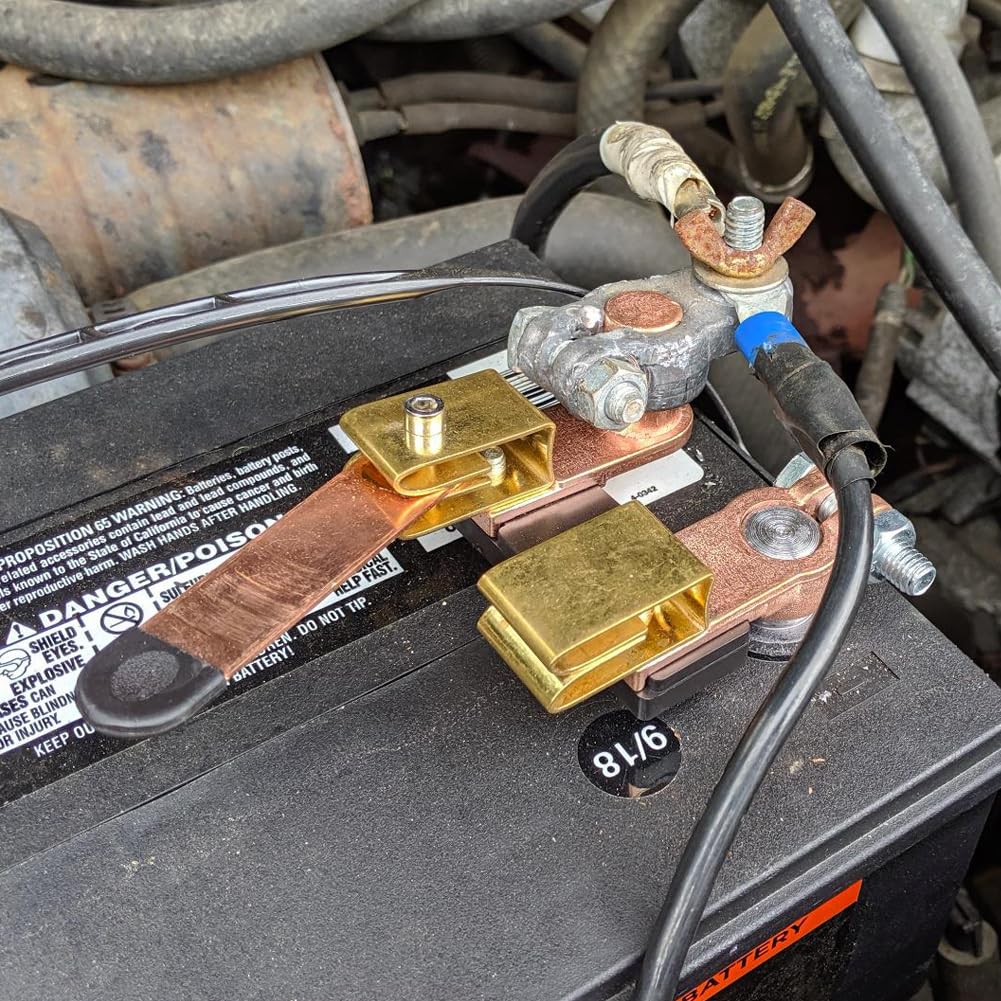 Ampper Top Post Knife Blade Master Switch, 12V / 24V Battery Disconnect Switch Isolator Power Cut Off For Marine Car Boat Rv Atv