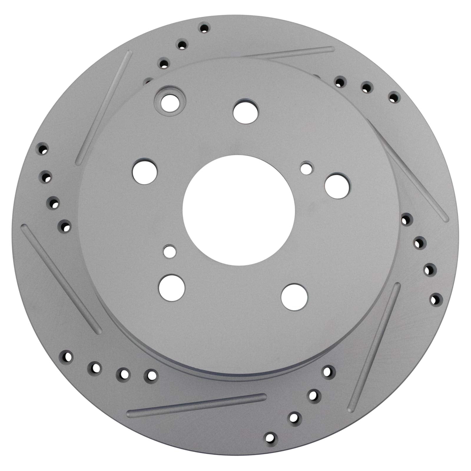 Trq Rear Performance Brake Rotors Set Solid Premium G-Coated Cross Drilled & Slotted Compatible With 2010-2012 Lexus Hs250H 2006