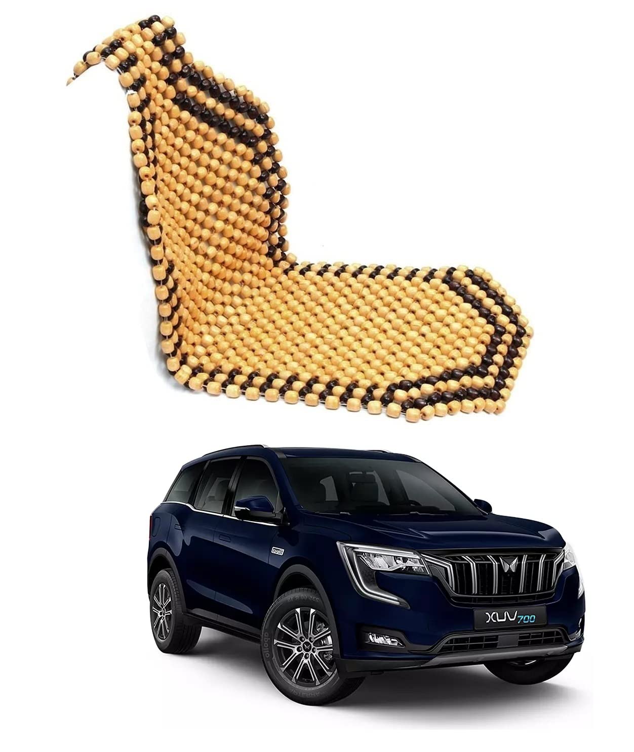 Auto Addict Car Seat Wooden Bead Seat Cover for Mahindra XUV 700