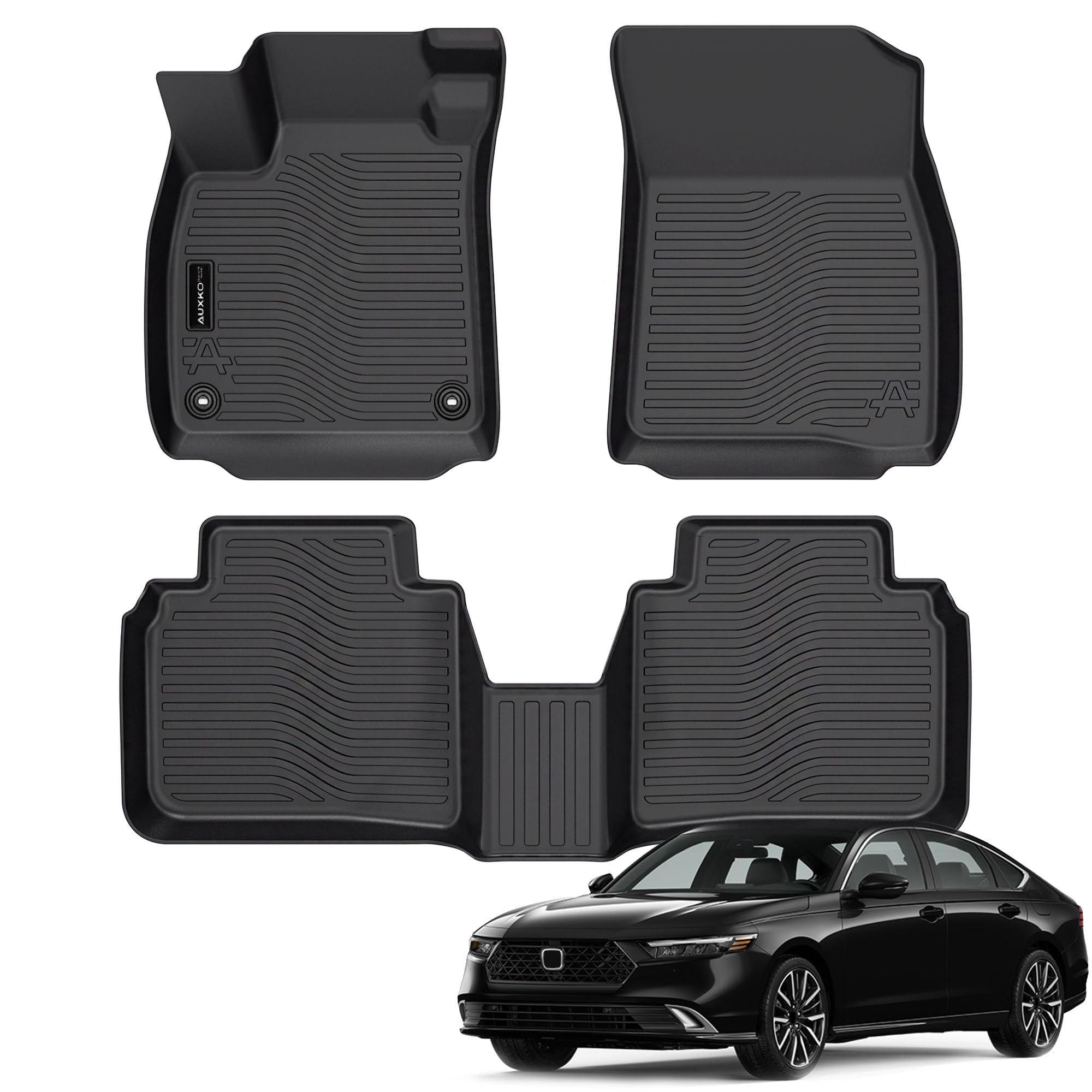 All Weather Floor Mats Fit for Honda Accord 2023 2024 2025 2026 Include Hybrid TPE Rubber Liners Set Accord Accessories All Seas