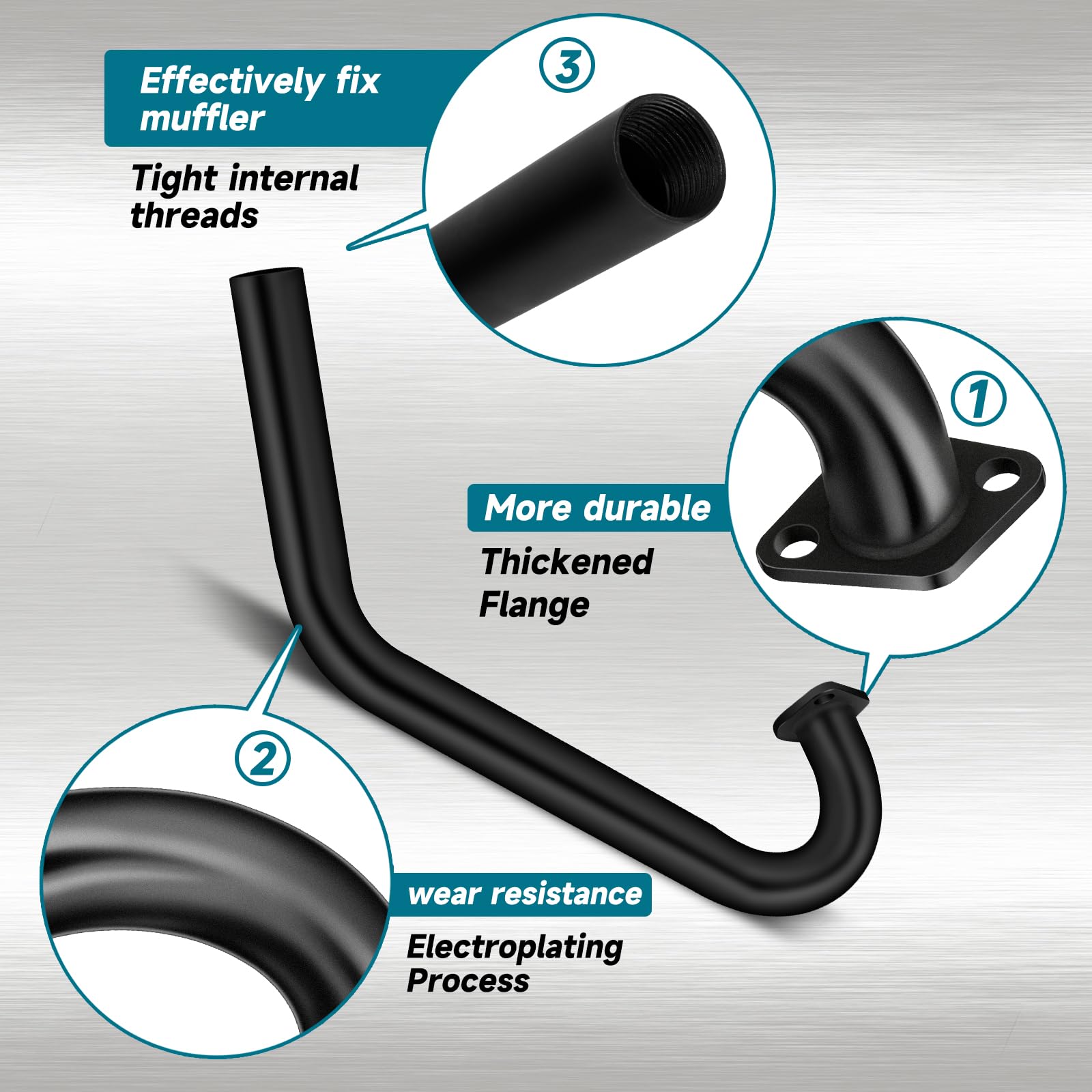 Fvrito 212Cc Exhaust Muffler Kit For Predator 196Cc 224Cc 6.5Hp Coleman Ct200U Bt200X Ct200U-Ex Kt196 Gx200 Tillotson Mini Bike