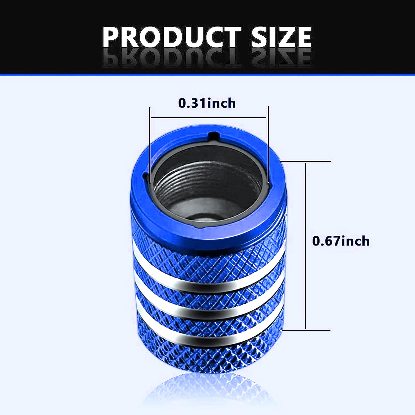 GKmow Pack-5 Tire Valve Stem Cap Cover, Dog Paw Tire Caps Leak-Proof Corrosion Resistant Alloy for Car Motorcycle (Blue)