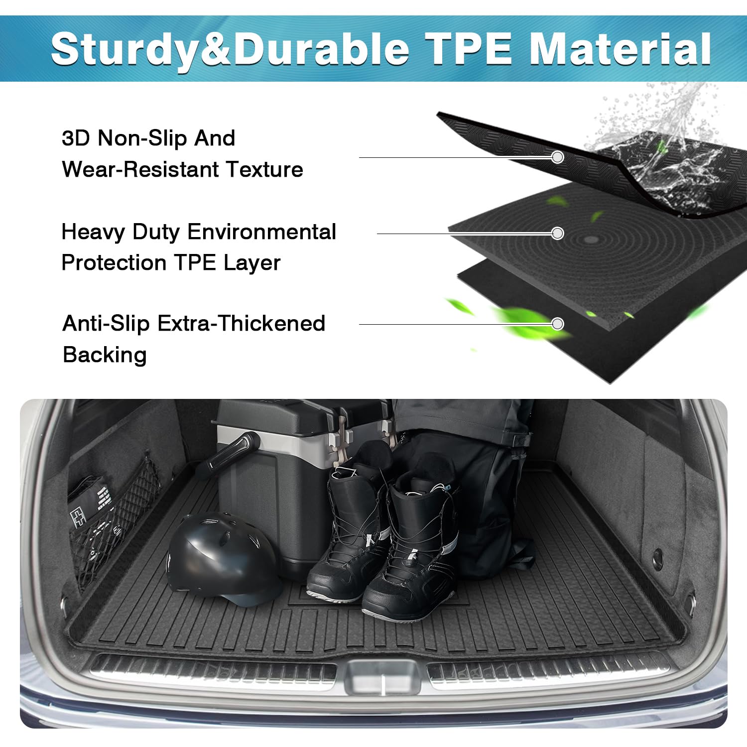 Mixsuper Custom Fit Cargo Liner For Mercedes-Benz Gle Class 2020-2025, All Weather Cargo Mat For Mercedes Benz Gle Suv 5 Passeng