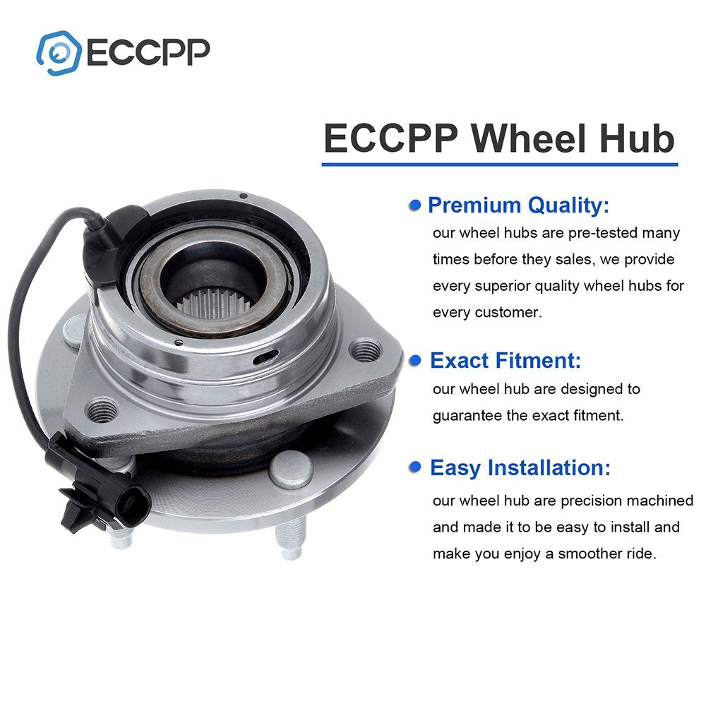 ECCPP 513214 Front Wheel Hub Bearing Assembly fit for 04 05 06 07 08 09 10 11 12 Chevy Malibu 08-10 Chevy Cobalt HHR SS ONLY 05-