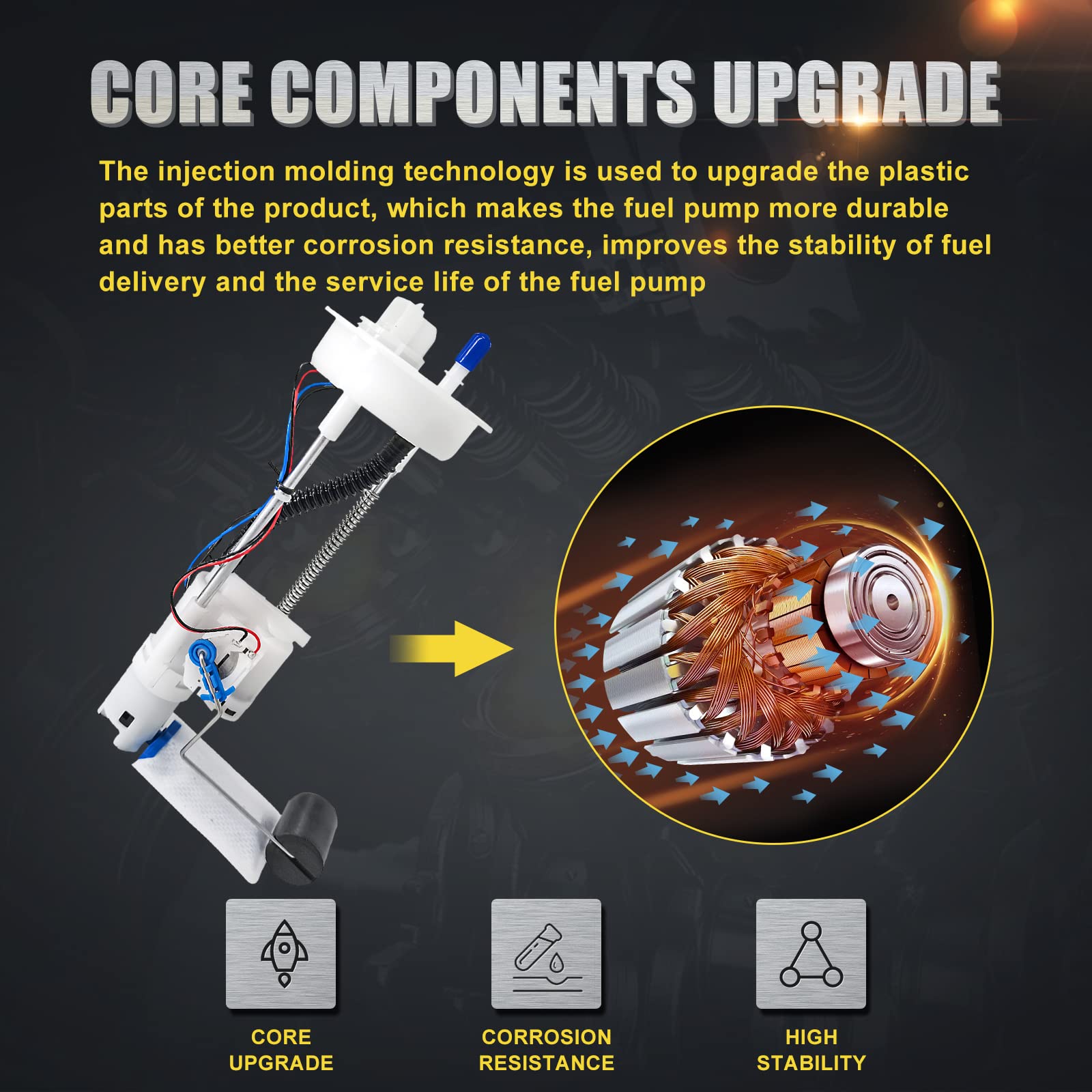 2205502 Fuel Pump Assembly Compatible With Polaris Rzr 900 S Eps/Xc 2015-2019 & Rzr 1000 Xp / 4 Xp 2014-2019 2521363 2208323 252