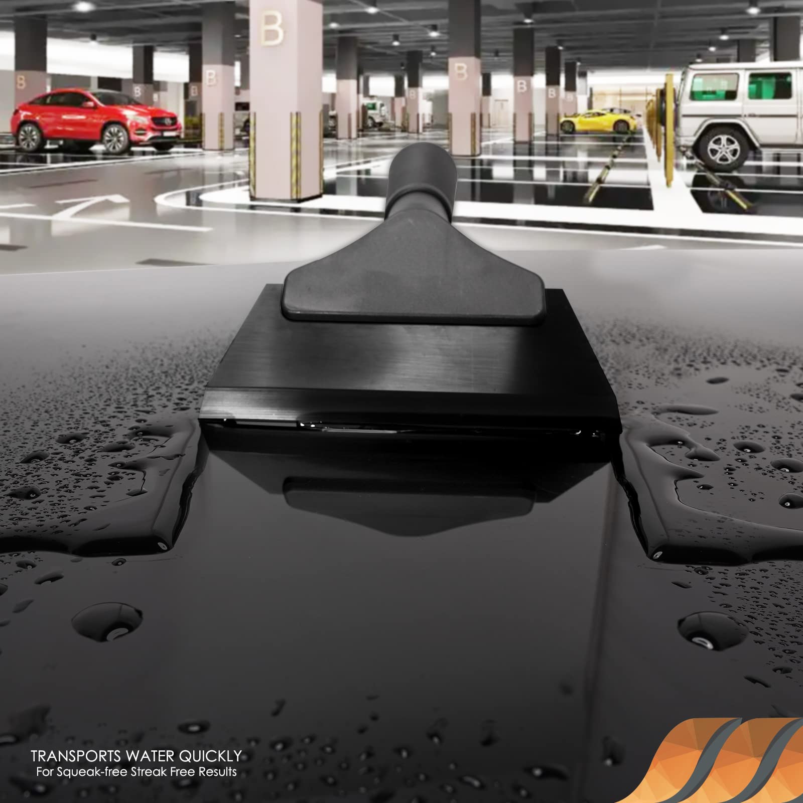 Ehdis Small Squeegee 5 Inch Rubber Window Tint Windshield Scraper For Car,Glass, Mirror, Shower, Door,Bathroom Cleaning (Black, 2)