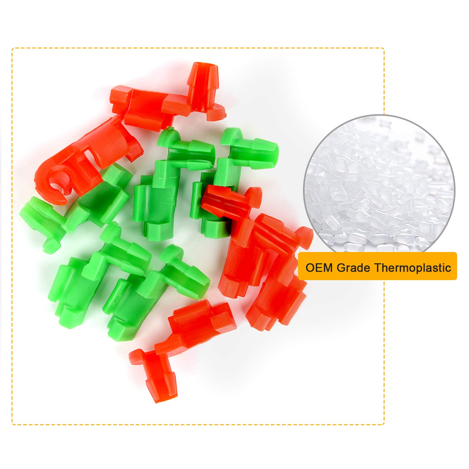 Gooacc 1999-2007 Chevy Silverado Gmc Sierra Tailgate Handle Rod Clip Left & Right Rod Retainer Clips, Oem Handle Replacement 5 P