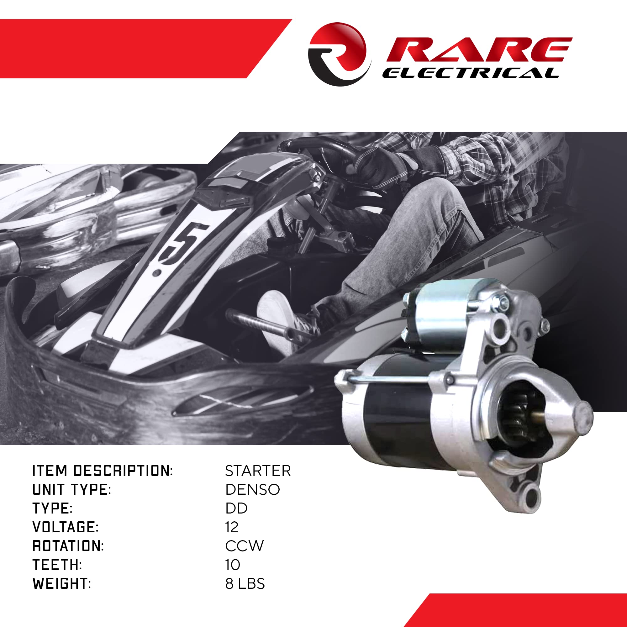 Rareelectrical New 12V Starter Compatible With Honda Gx630Rh Gx660Rh Gx690 Engines 31200Z6L003 428000-6410