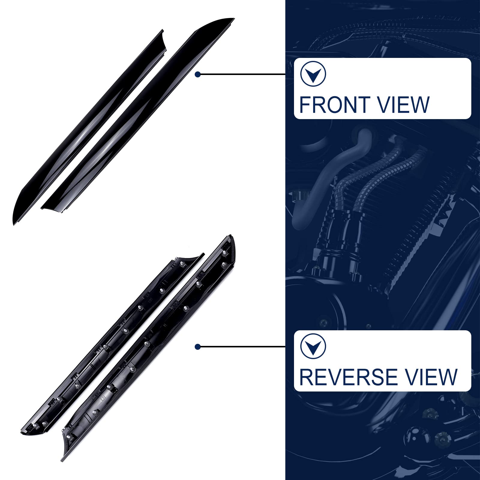 Fexon Exterior Molding Windshield A Pillar Outer Trim Garnish Driver & Passenger Side Compatible With 2010-2013 Kia Soul 861702K