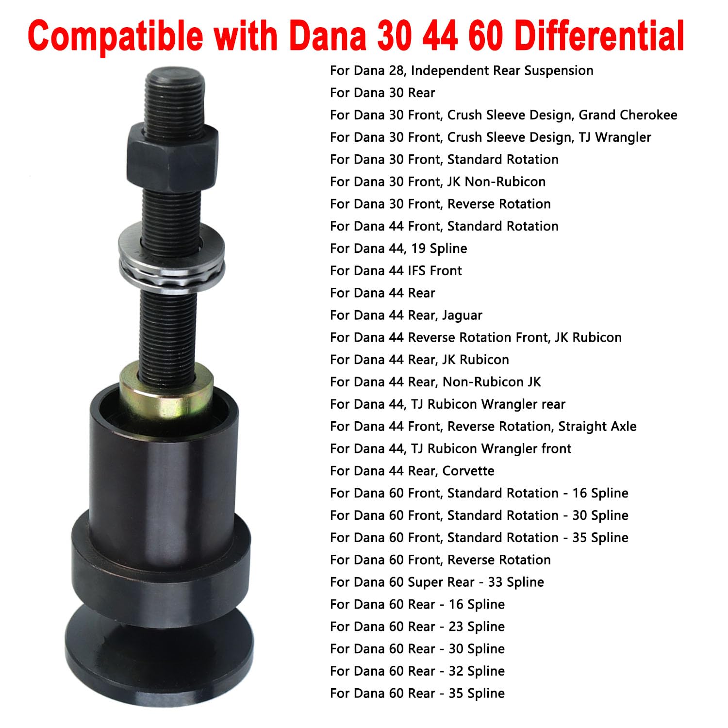 Inner Axle Side Seal Installation Tool Replacement For Dana 30/44/60 Axles D30 D44 D60 Compatible With Chevy Dodge Ford Volvo Gm