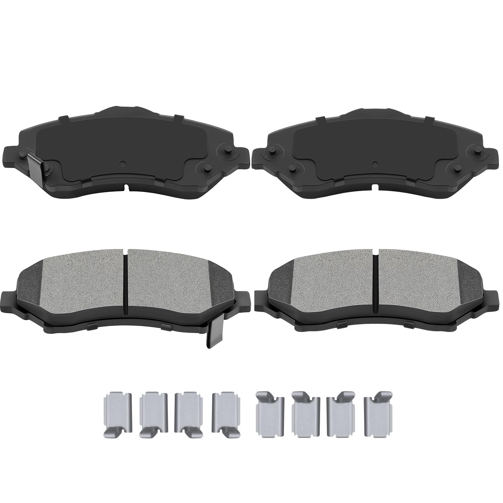 Automuto 4Pcs Front Semi-Metallic Disc Brake Pads Set D1327 For Chrysler Town & Country For Dodge Grand Caravan Journey Nitro Fo
