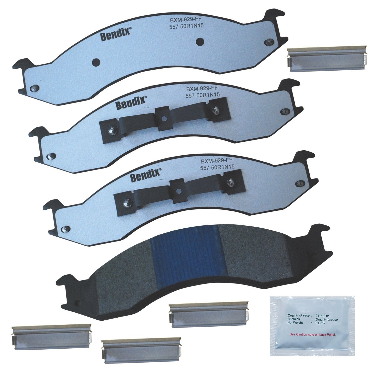 Bendix Fleet Metlok Mkd557Fm Semi-Metallic Front Brake Pads For Ford E-250 Econoline 1994-1992, E-350 Econoline 1994-1992, E-350