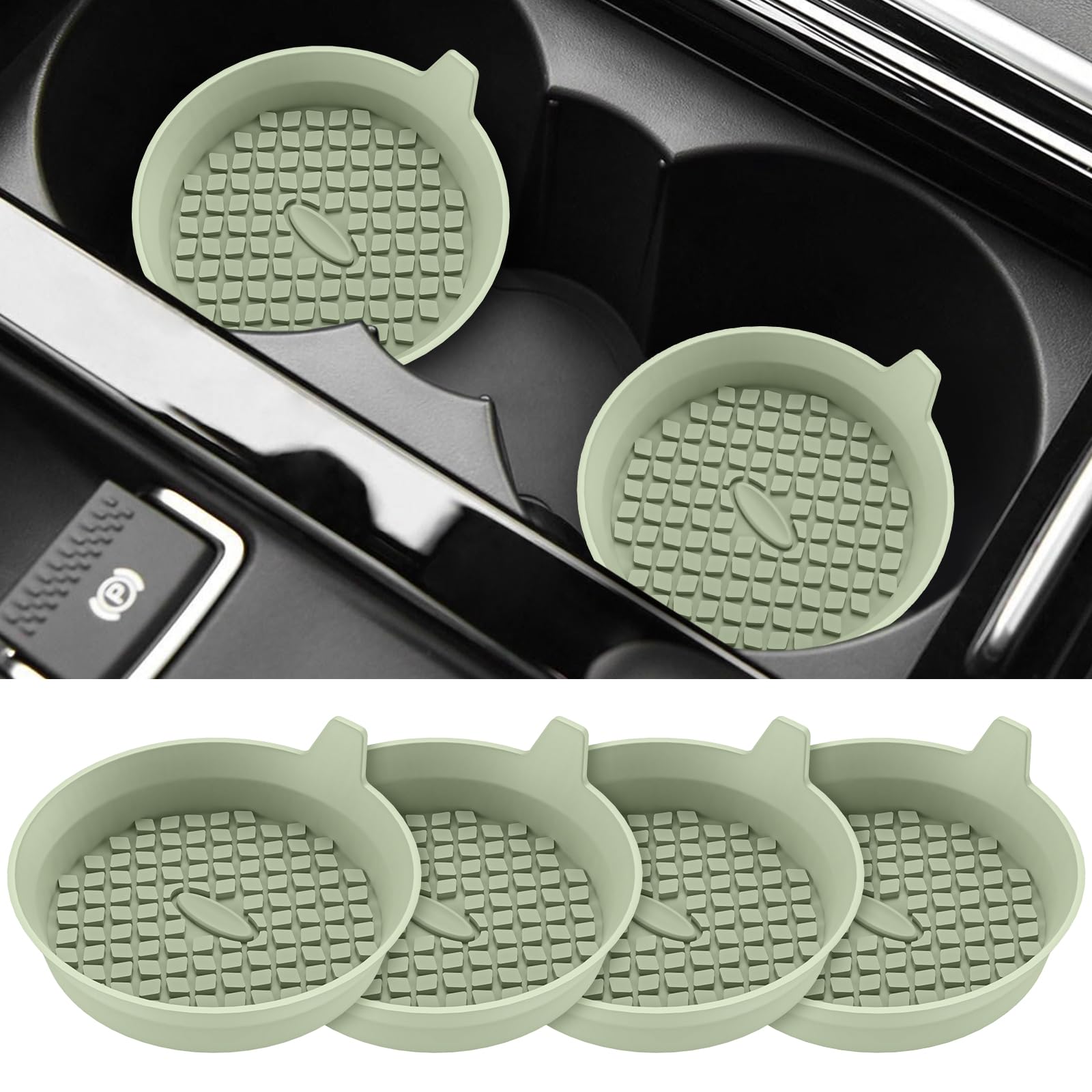 Me.Fan Car Cup Holder Coasters [4 Pack] Silicone Cups Mats, Automotive Universal Non-Slip Recessed Interior Accessories Desert S