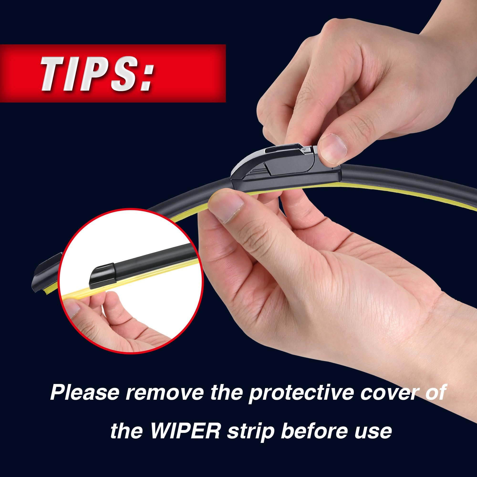 28''+17'' Front Windshield Wiper Blades Replacement For Nissan Altima 2012 2011 2010 2009 2008 2007+More Cars(Pack Of 2) J/U Hoo