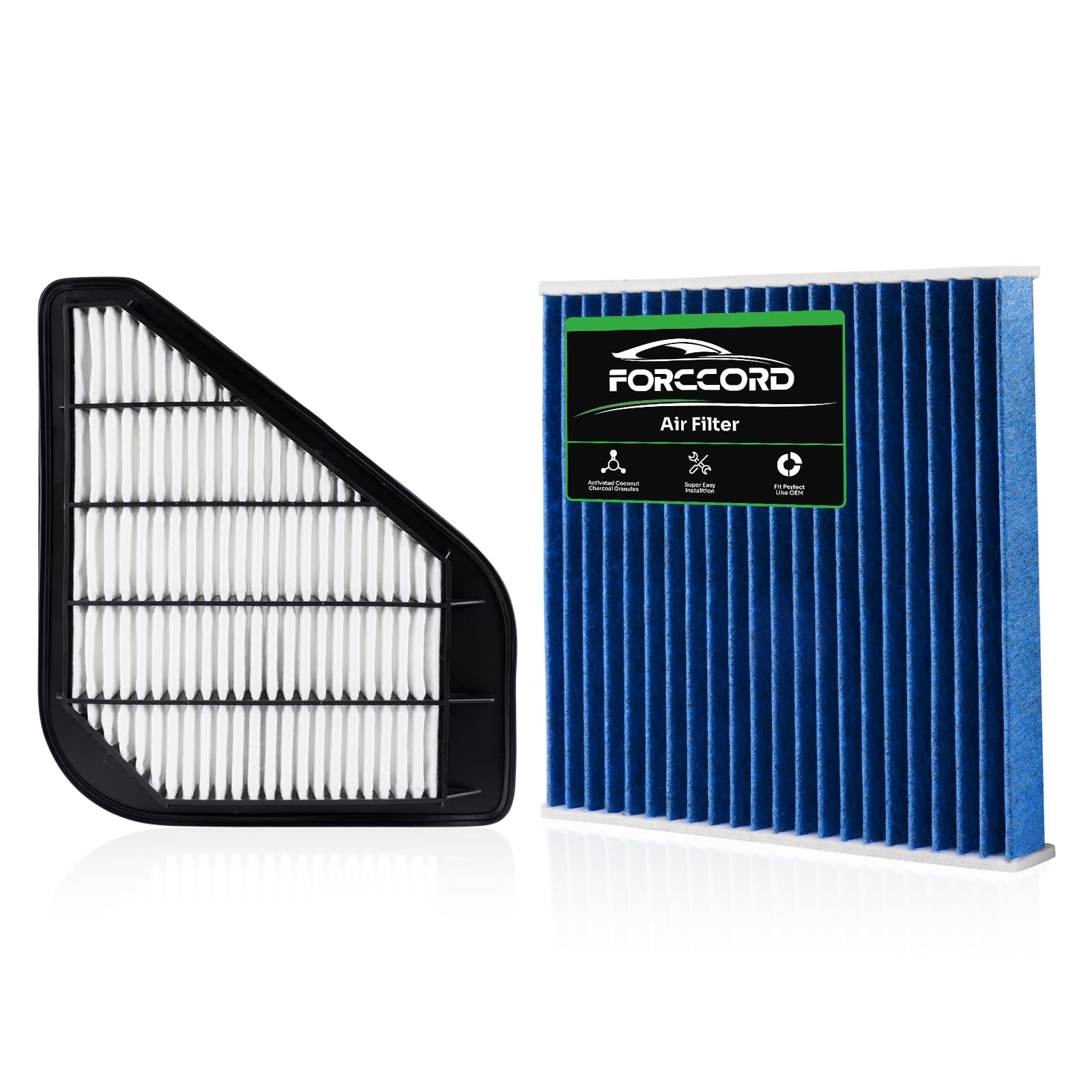 Forccord Cabin & Engine Air Filter Fit For Traverse 2017-2009, Acadia 2016-2007, Limited 2017, Enclave 2017-2008, Outlook 2010-2