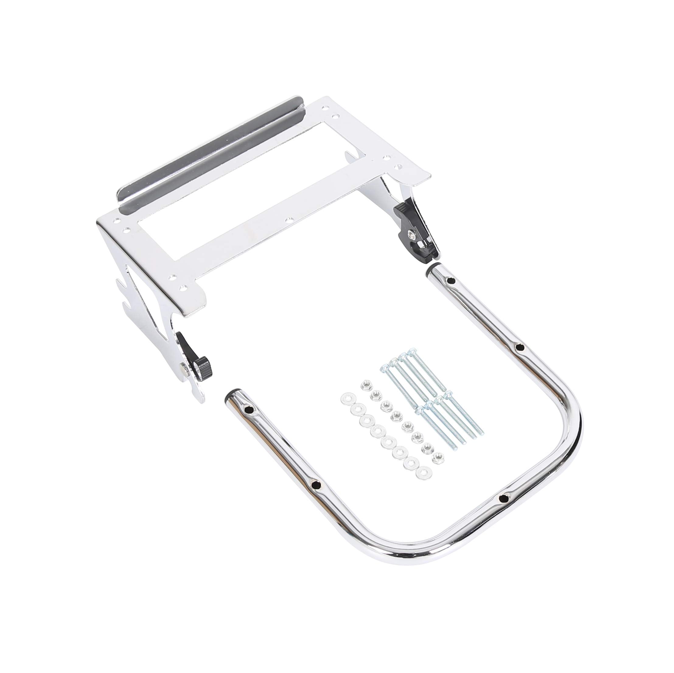 Ego Bike Detachable Two-Up Tour Pack Mounting Luggage Rack Compatible With 1997-2008 Harley Touring Electra Glide Road King Road