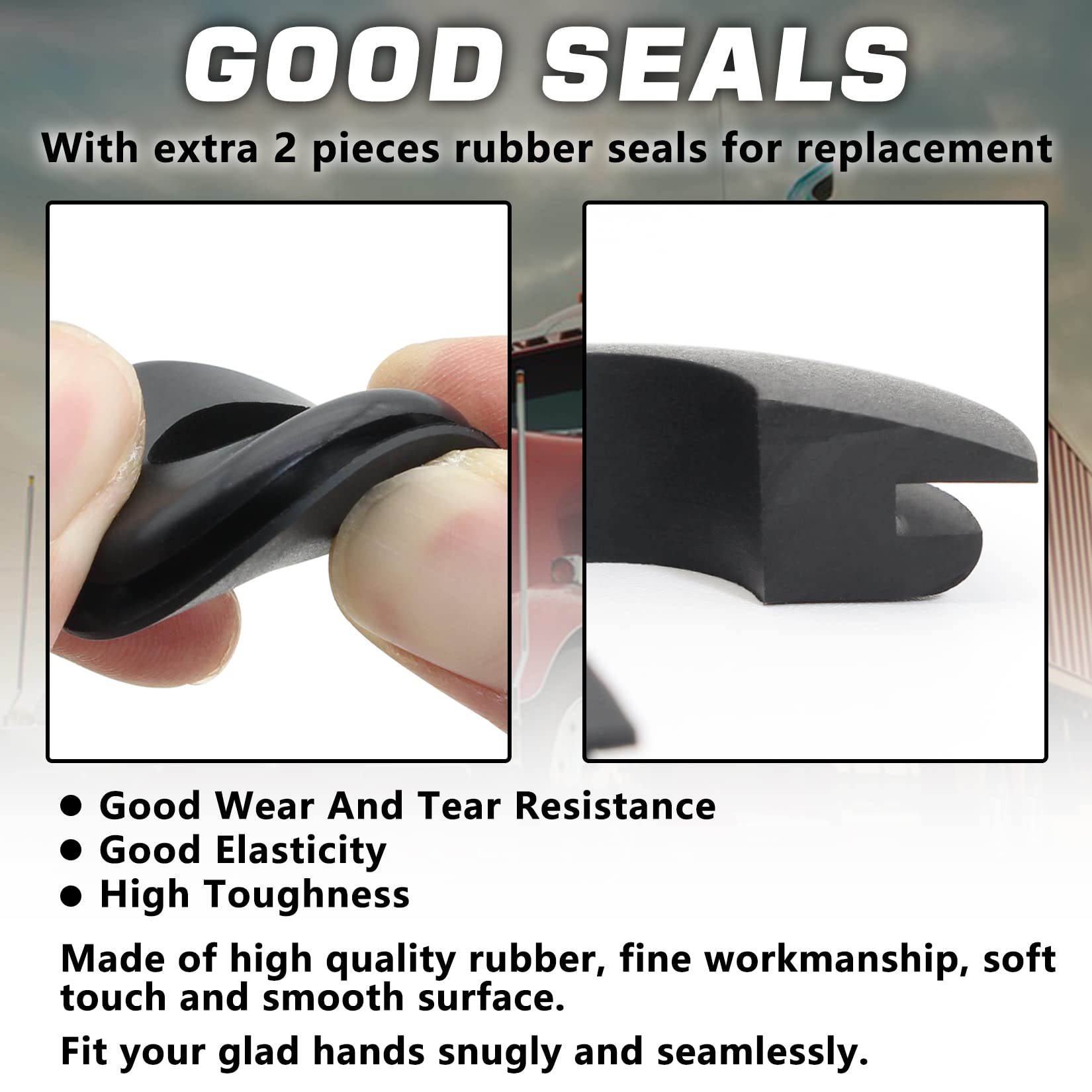 Grepspud 37 Degree Glad Hands Set With 2Pcs Seals Universal Emergency Service Aluminum Gladhand Brake Air Hose Coupling Parts Handshake Kit Connectors For Semi Trucks Trailers Tractors, 1 Pair