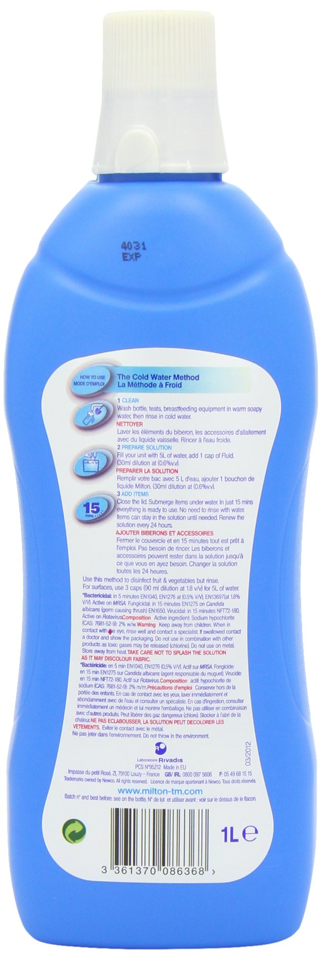 Milton Sterilising Fluid, 1 Litre