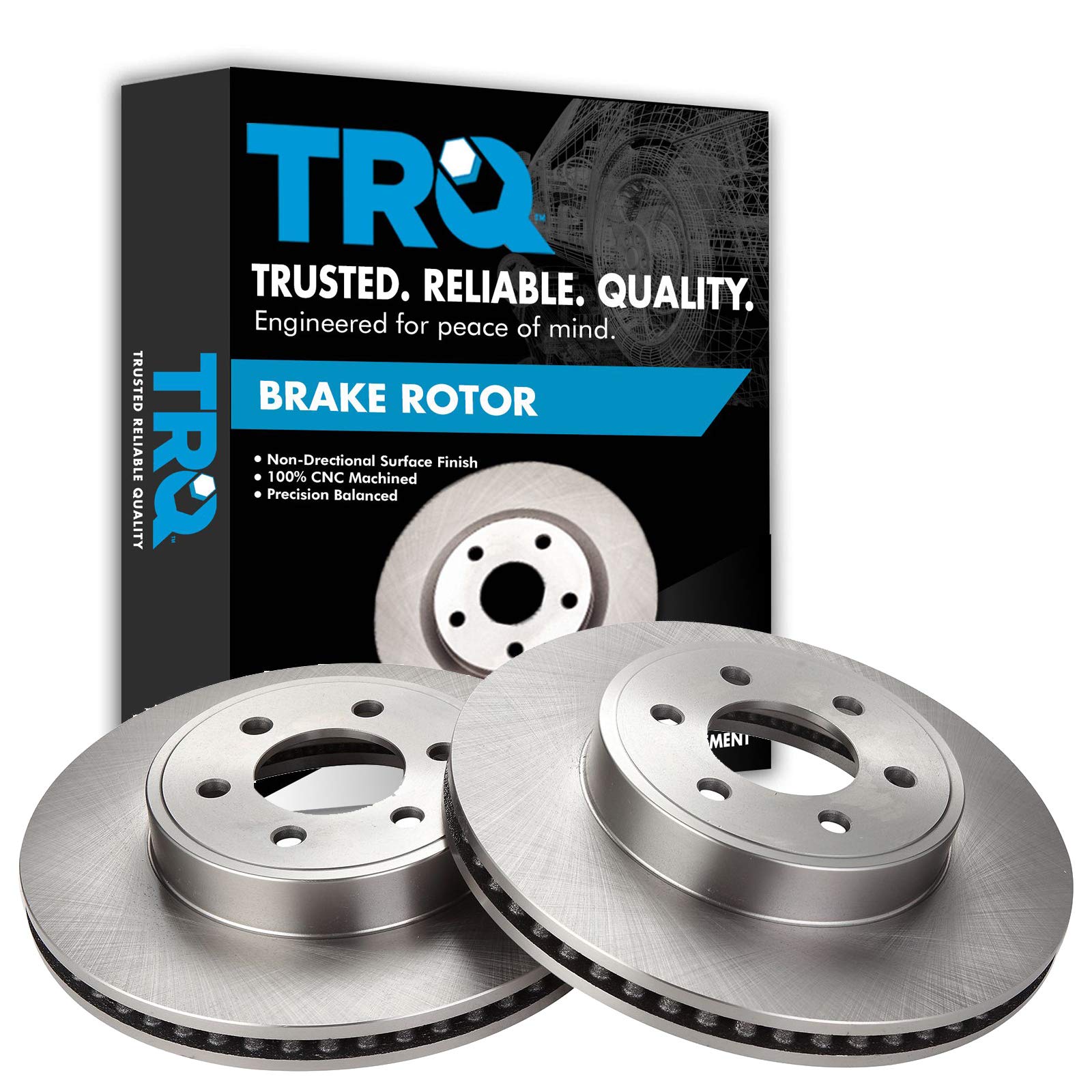 Trq Front Brake Rotors Set Vented Compatible With 2003 Dodge Durango
