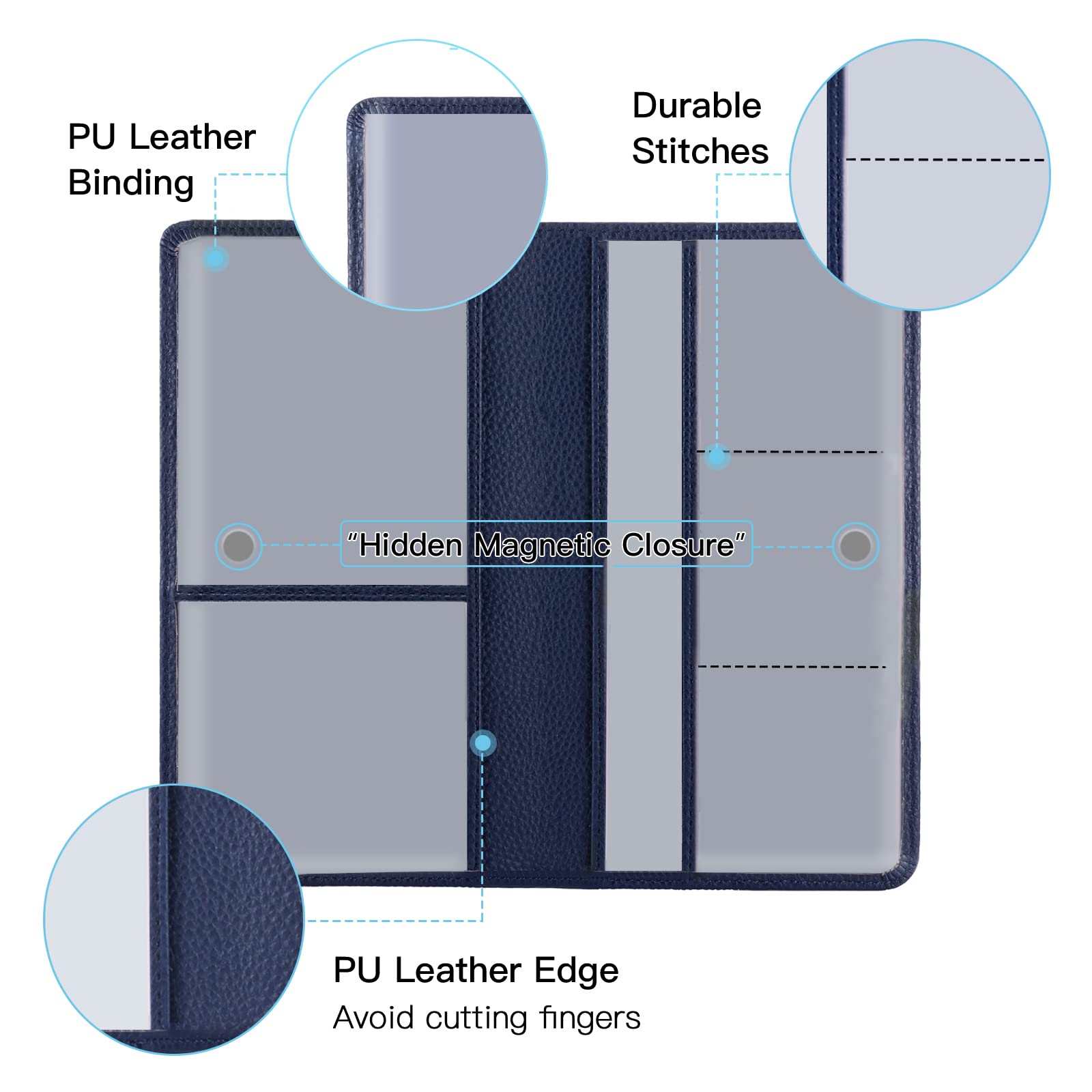 Valardoh Premium Car Registration And Insurance Card Holder, Car Document Holder For Cards, Driver License & Other Essential Doc