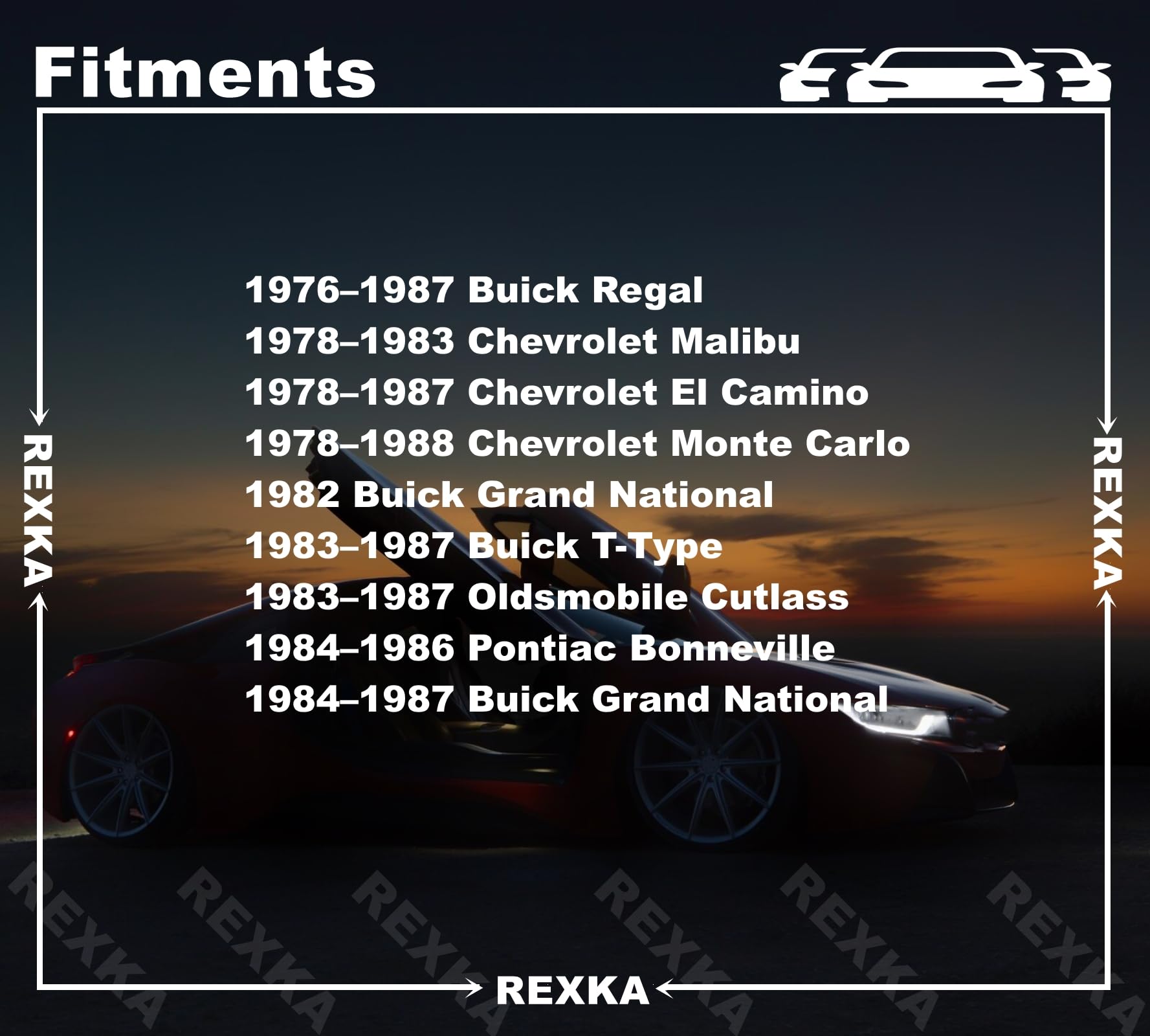 Rexka 30pcs Windshield Rear Glass Trim Clips for GM 1654047 Monte Carlo, El Camino, & Malibu 1978-1988 G-Body Rear Window Moldin