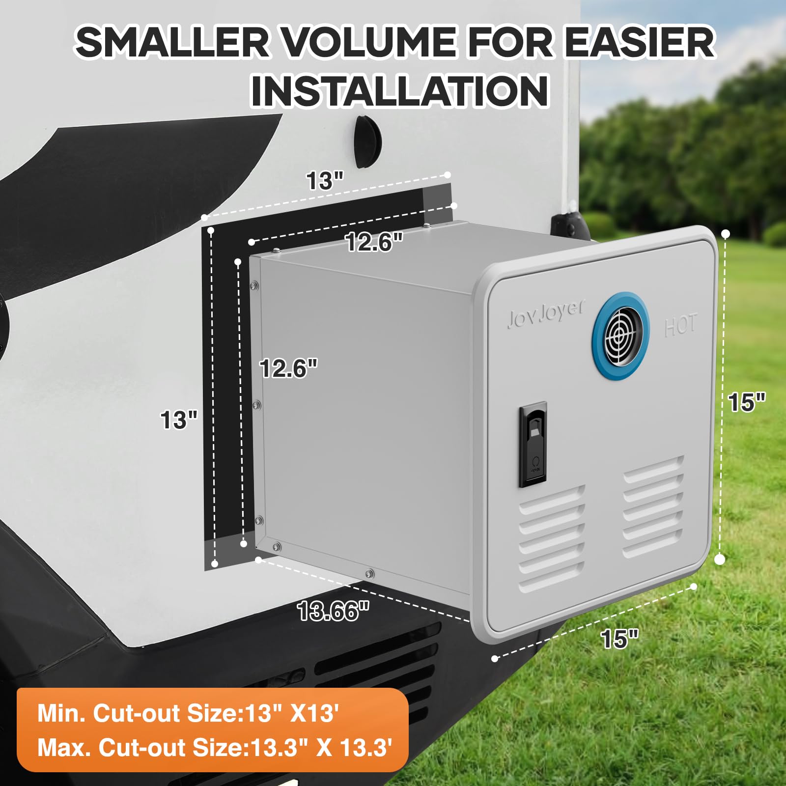 JOVJOYER RV Tankless Water Heater, 55,000 BTU RV Propane Water Heater, 2.9 GPM Instant RV Water Heater with Front/Back Hot Water