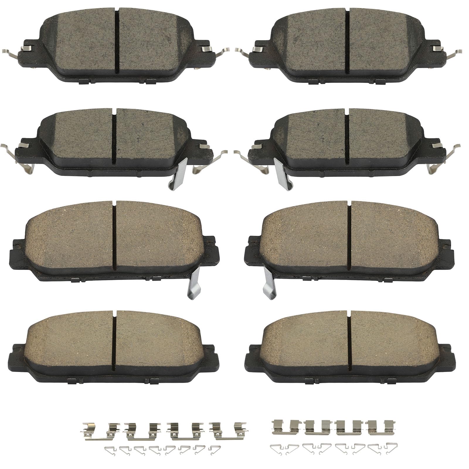 Scitoo D2036 D2037 Ceramic Brake Pads Sets Front & Rear W/Hardware Replacement For Honda For Cr-V 2017 2018 2019 2020 2021 2022