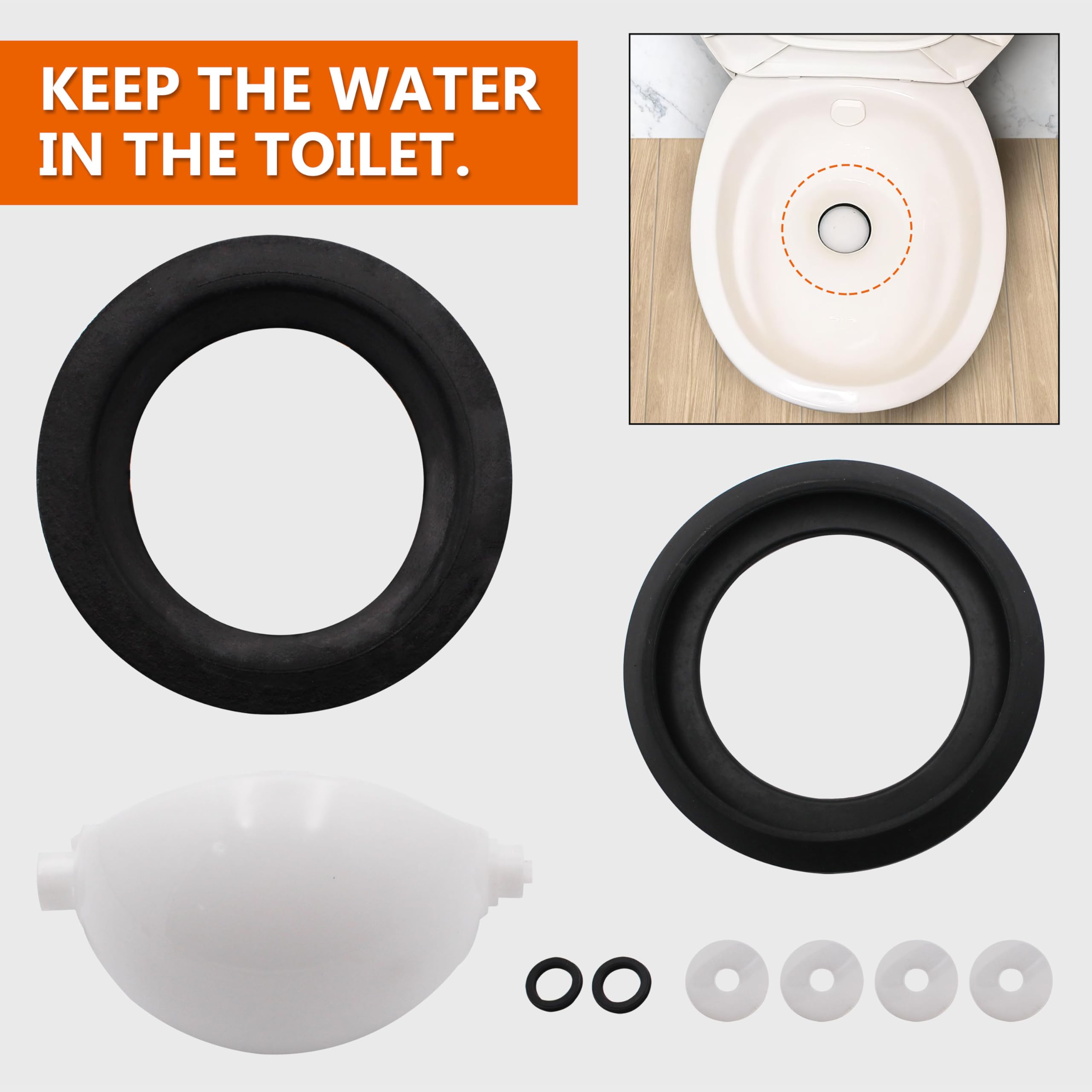 Wehope Waste Ball Kit For Style Ii/Style Lite/Style Plus,The Replacement Of Thetford 34117,White