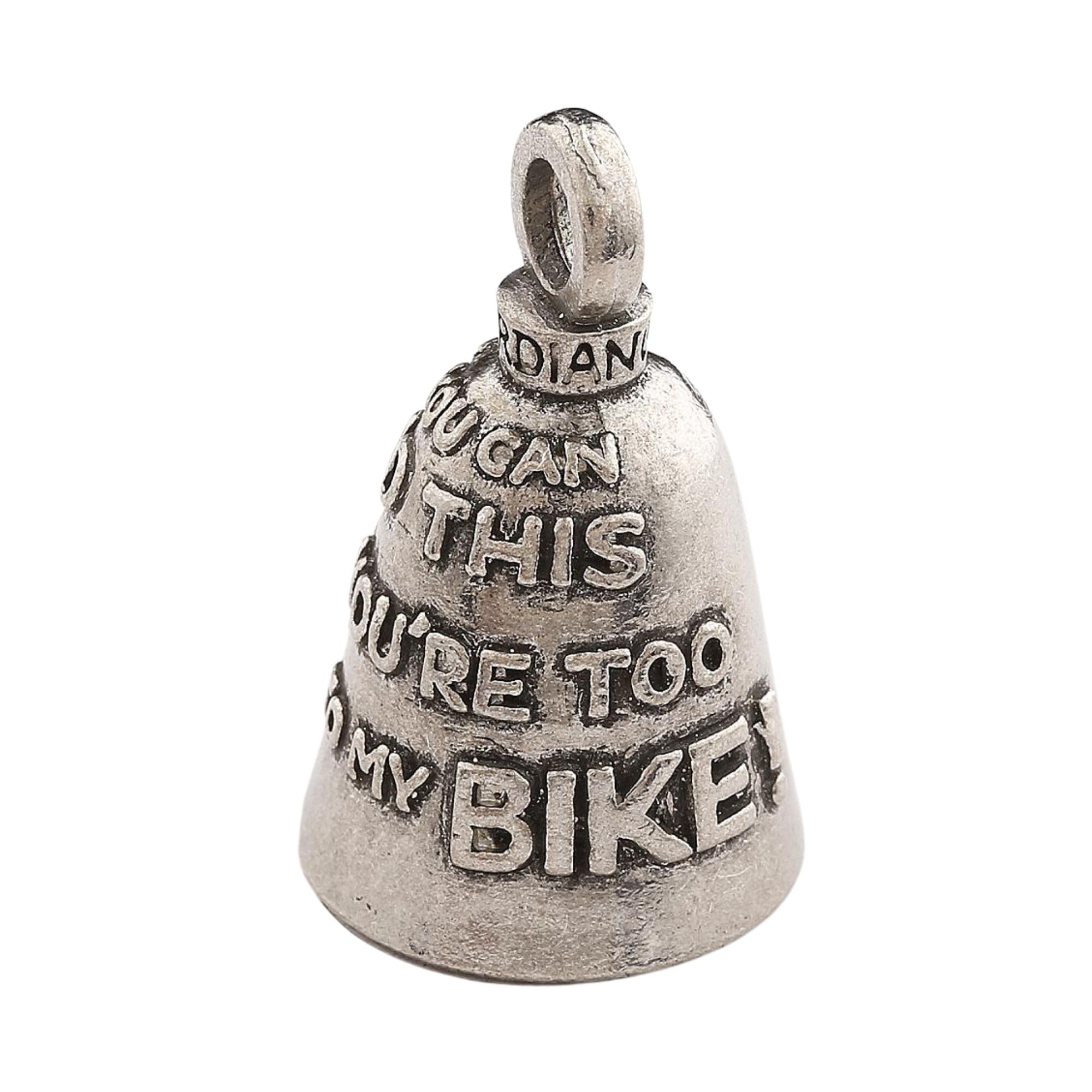 Guardian Bell If You Can Read This Good Luck Bell W/Keyring & Black Velvet Gift Bag | Motorcycle Bell | Lead-Free Pewter | Good