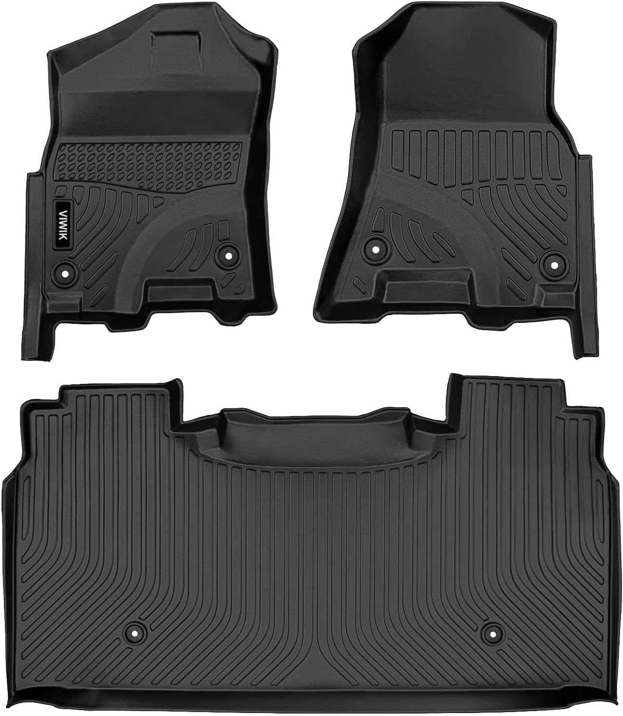 Viwik Floor Mats For Dodge Ram 1500 Crew Cab 2019 2020 2021 2022 2023 2024 (Not For Classic), Tpe Rubber Car Mats All Weather Cu