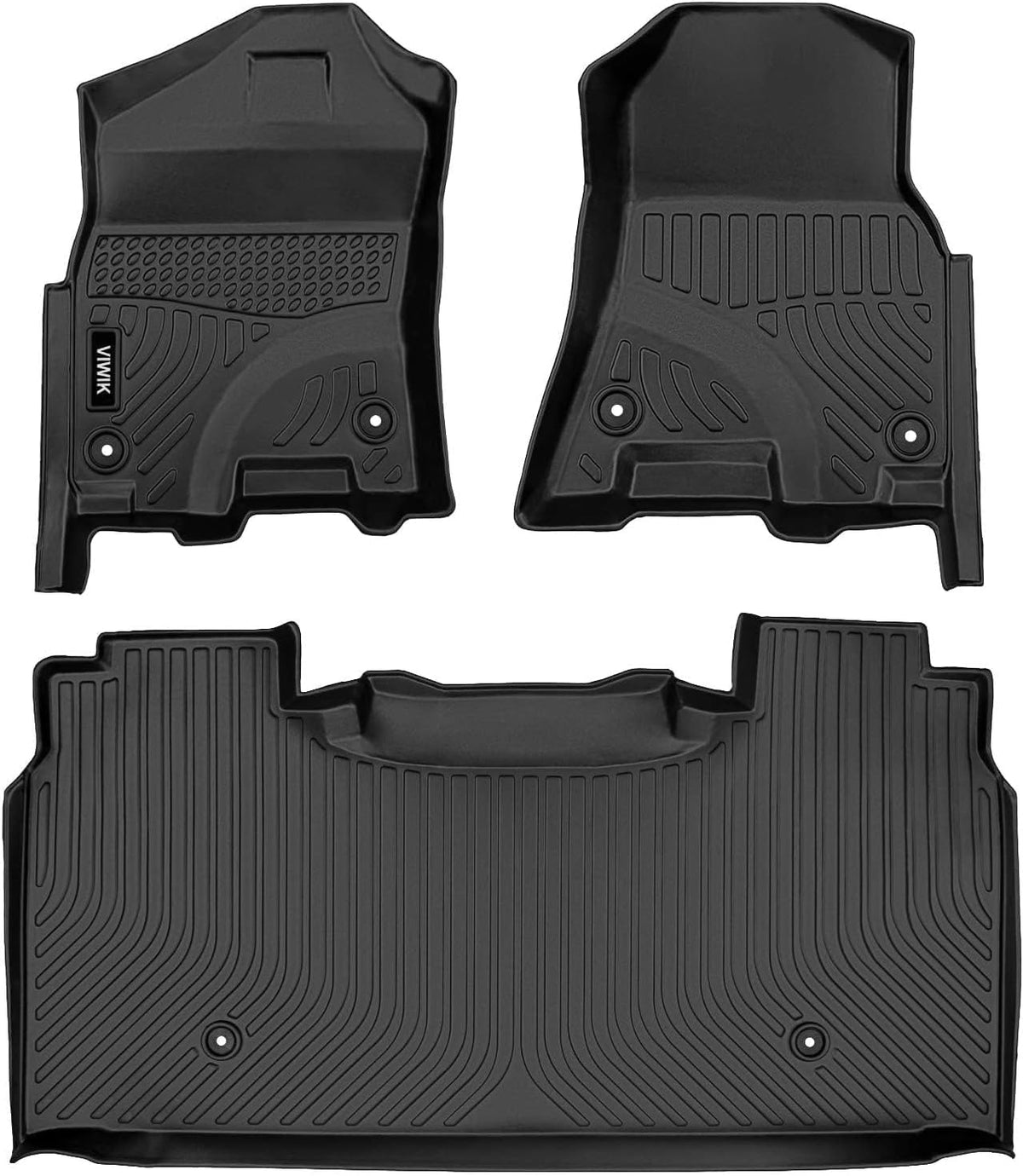 Viwik Floor Mats For Dodge Ram 1500 Crew Cab 2019 2020 2021 2022 2023 2024 (Not For Classic), Tpe Rubber Car Mats All Weather Cu