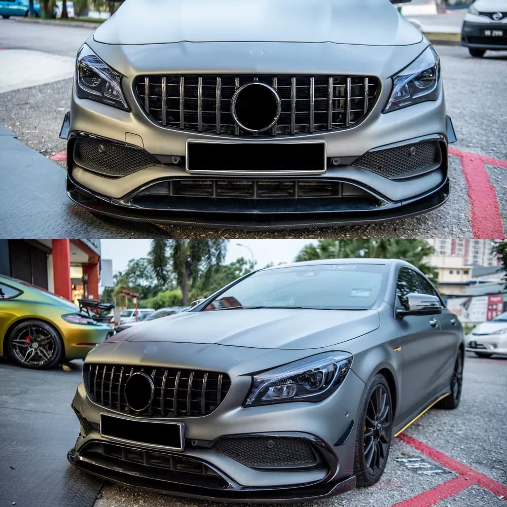 Front Racing Grills Suitable For Mercedes W117 Cla Class Cla200 Cla250 Cla45 Amg 2013-2019 (Black)