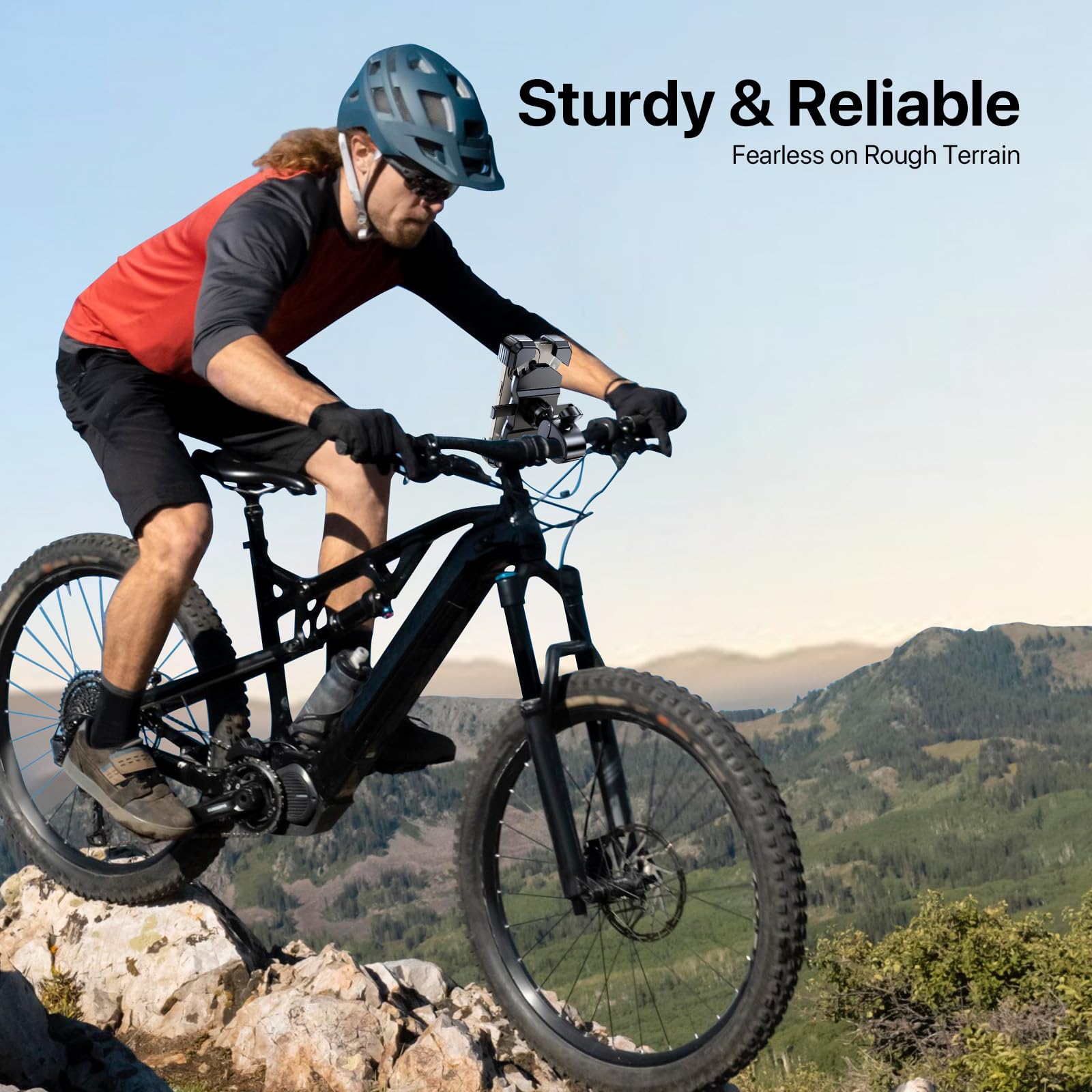 Miracase Motorcycle Phone Mount, One Touch Release And Lock Bike Phone Holder, Bicycle Scooter Handlebar Phone Mount Holder, Bik