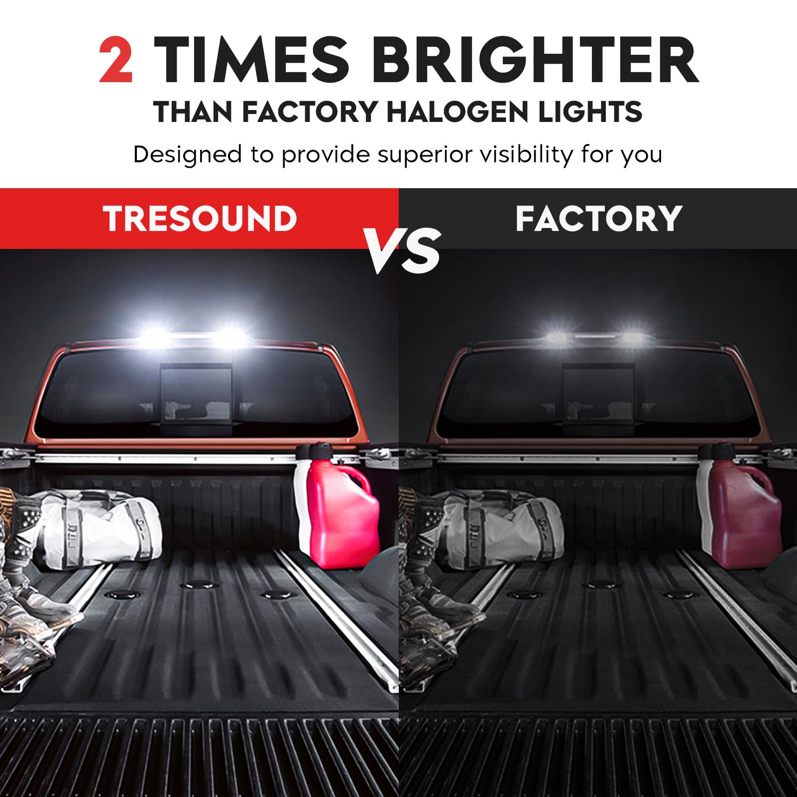 Tresound Led 3Rd Brake Cargo Light For 2009-2017 Dodge Ram 1500, 2010-2017 Dodge Ram 2500 & 3500 Third Center High Mount Stop La