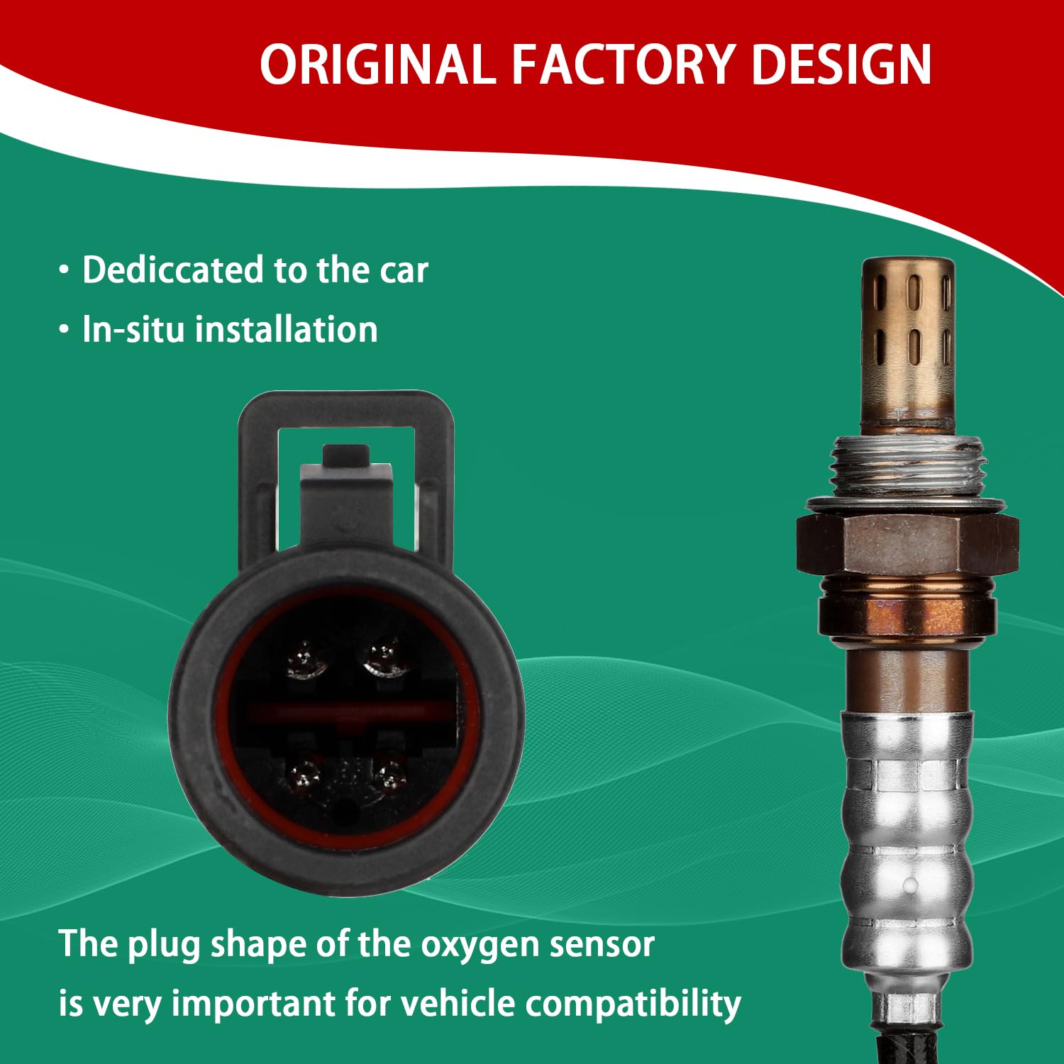 Necatuo 15716 15717 Upstream Downstream O2 Oxygen Sensor (Set Of 2) Compatible With Ford Ranger Mustang Expedition Explorer Esca