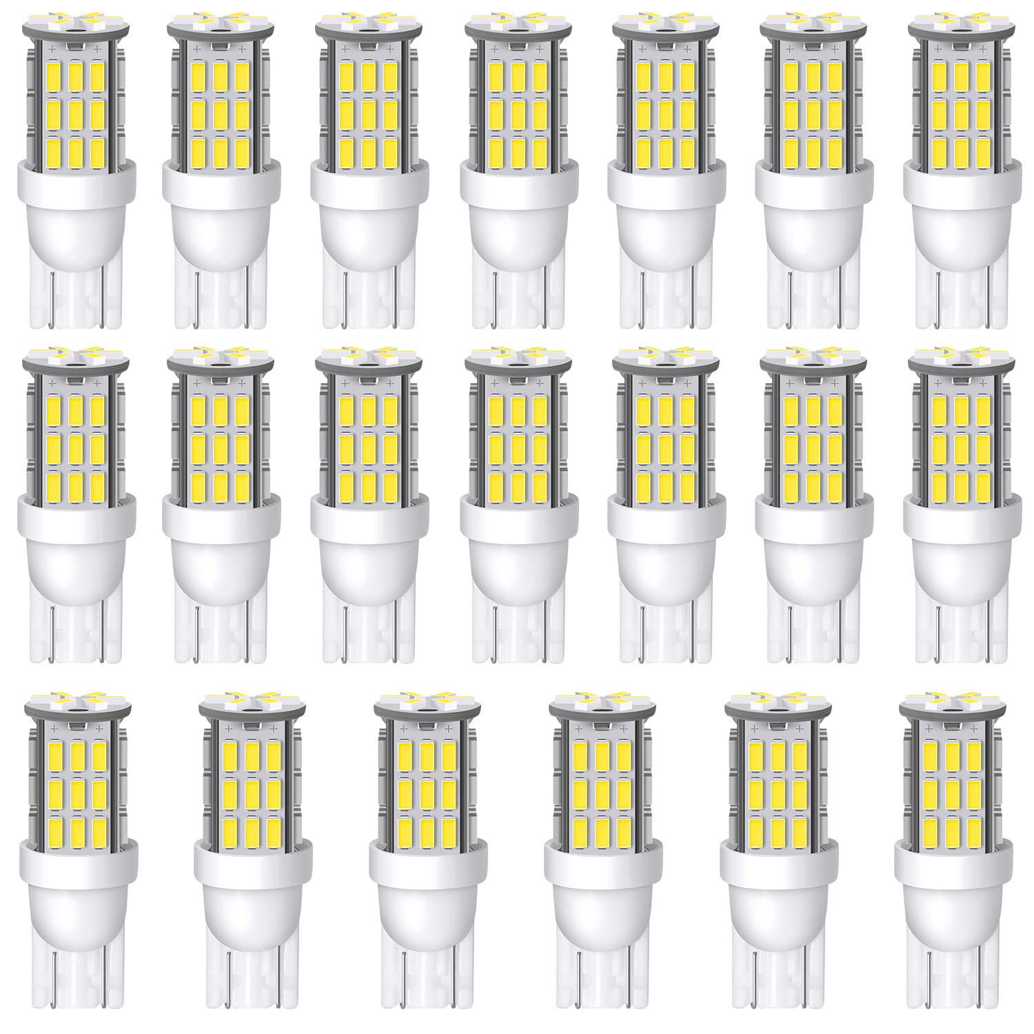 Aoicanki T10 921 194 168 Led Bulbs Natural White 20-Packs, Super Bright 3014 42-Smd Led Replacement 12 Volt Rv Camper Trailer Bo