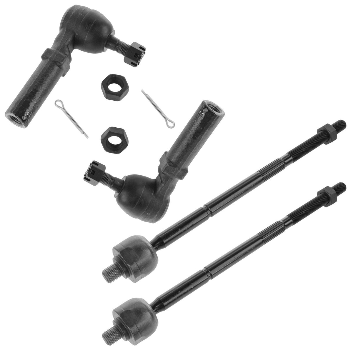 Trq Front Tie Rod Set Driver & Passenger Side Inner & Outer Compatible With 1996-2000 Chrysler Town & Country 2000 Voyager Dodge