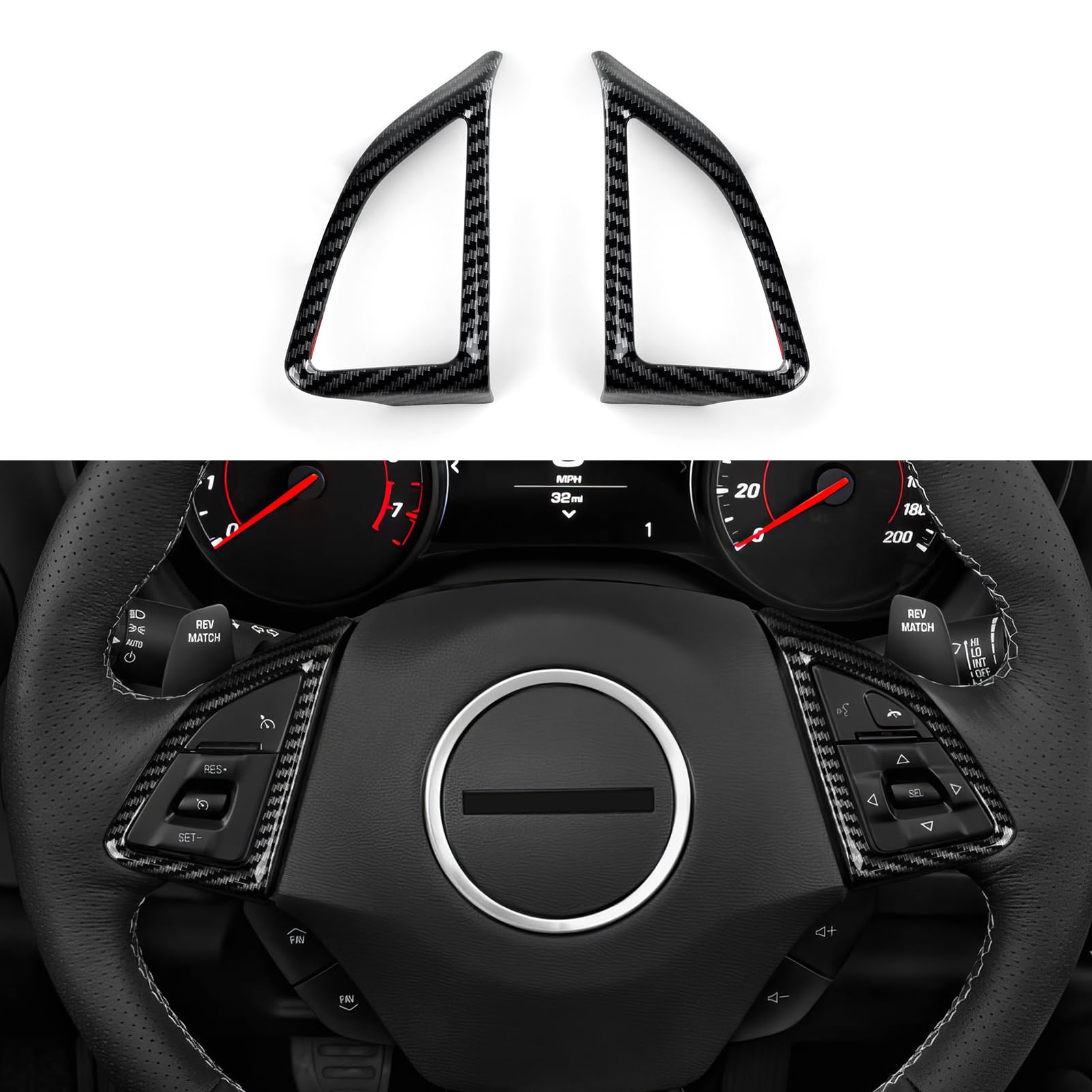 Car Sticker ABS Carbon Fiber Decal Interior Trim Cover for Chevrolet Camaro 2016 2017 2018 2019 2020 2021 2022 2023 2024 Accesso