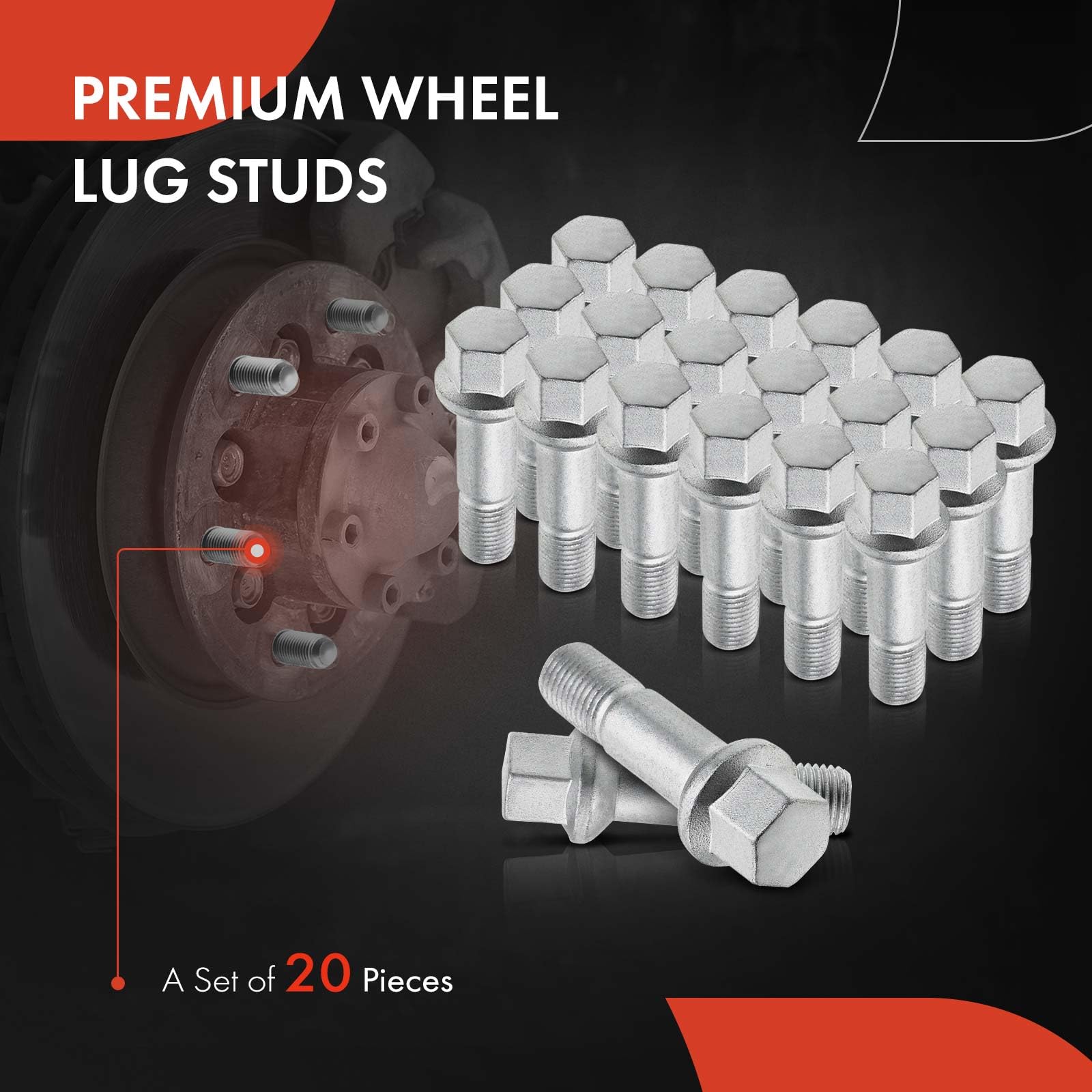 A-Premium M14-1.50 Wheel Studs Compatible With Mercedes-Benz E63 Amg R320 R350 R500 R550 R63 Amg S320 S400 S400L S420 S430 Front