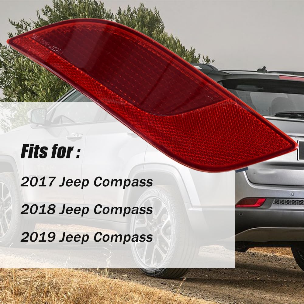 Culmkari Rear Bumper Reflector Front Left Driver Side Fits For 2017-2019 Jeep Compass Replaces Ch1184106 55112679Aa