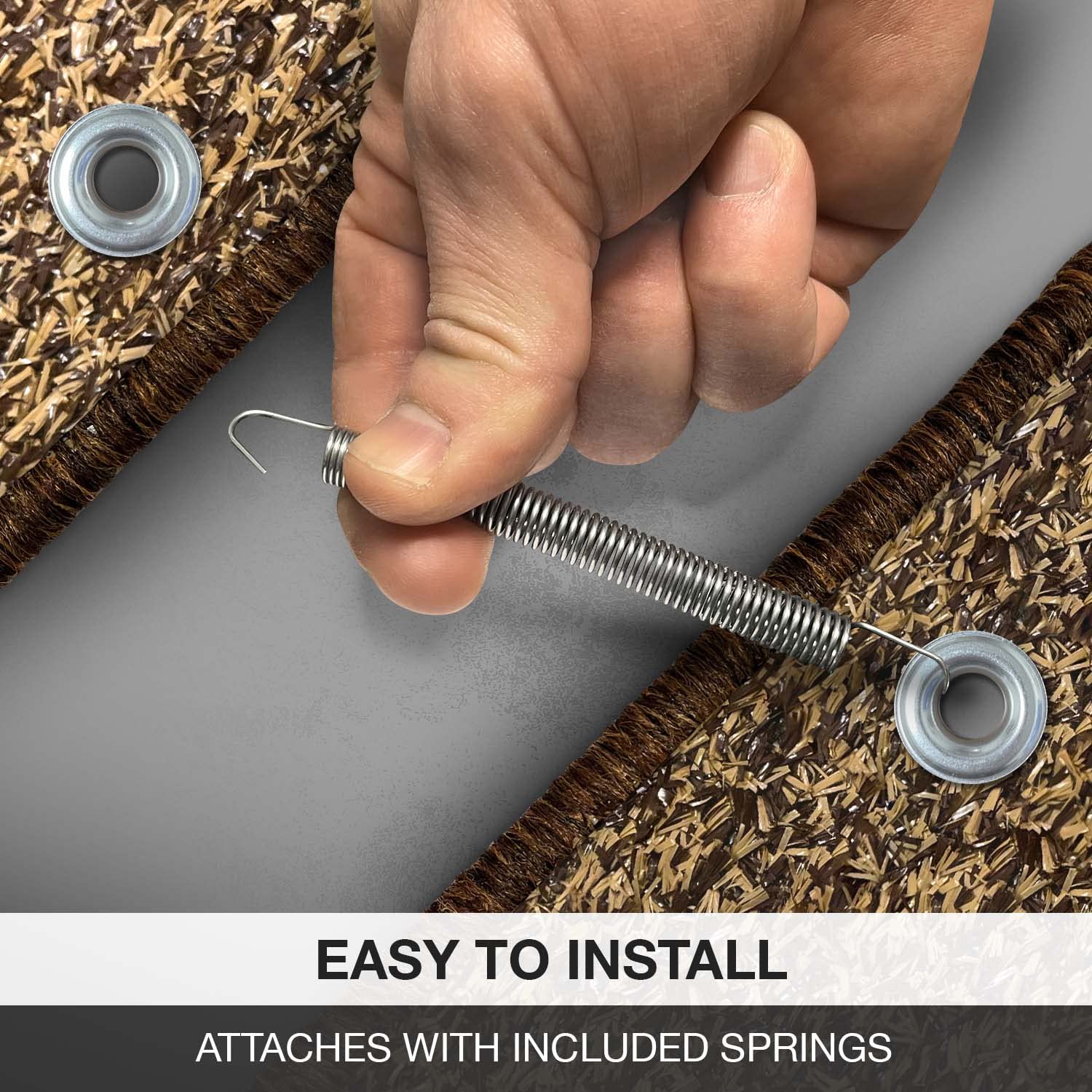 Prest-O-Fit 3-Pack 2-4045 Wraparound Radius Rv Step Rug Brown 22 In. Wide