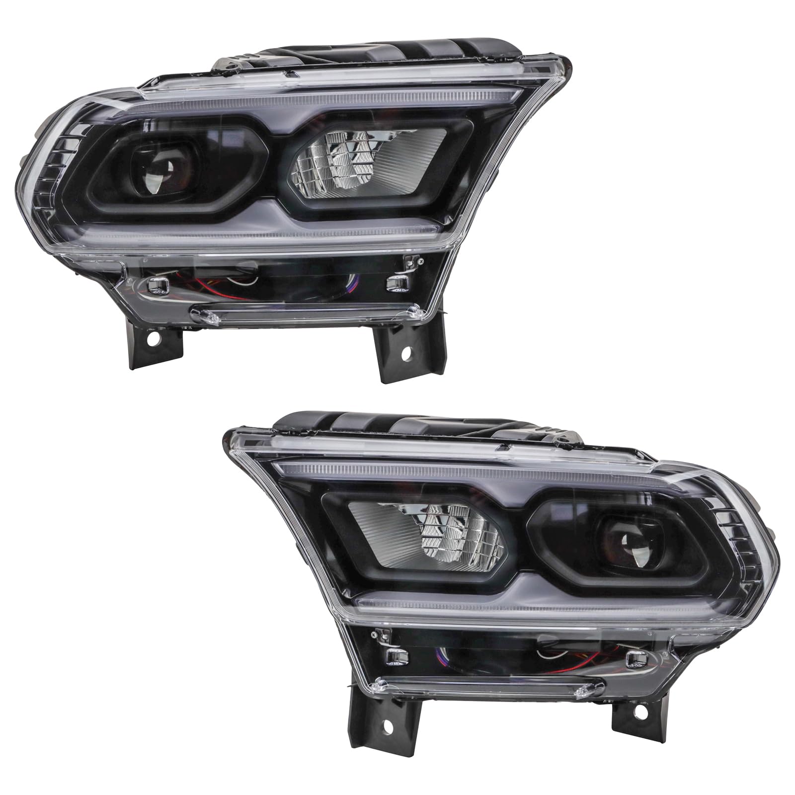 Trq Driver & Passenger Side Headlight Assembly Set Headlights Driver & Passenger Side Compatible With 2021-2024 Dodge Durango Ch